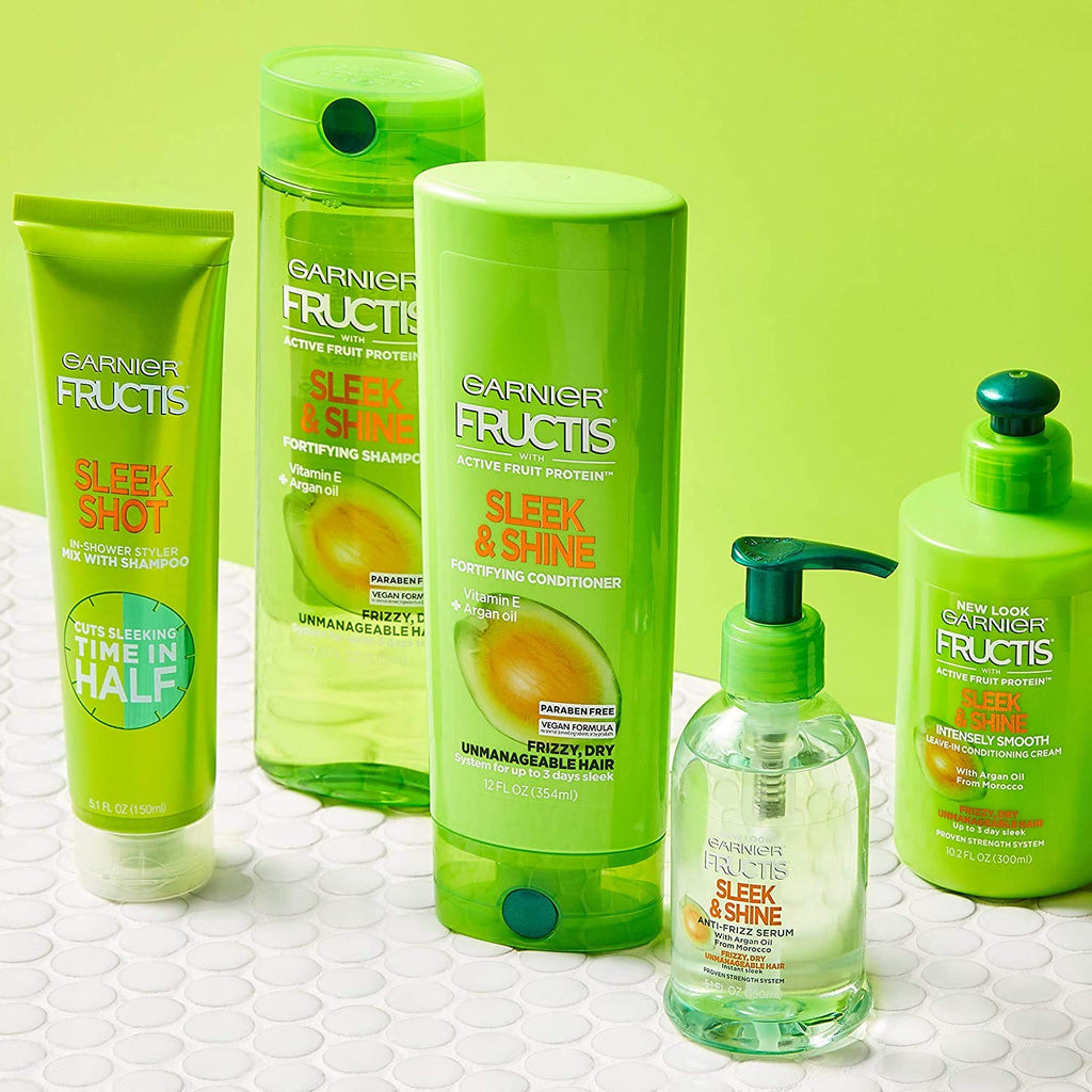 Garnier Fructis Sleek Shot In-Shower Styler, 5.1 oz – Fast In-Shower Sleek & Frizz Control