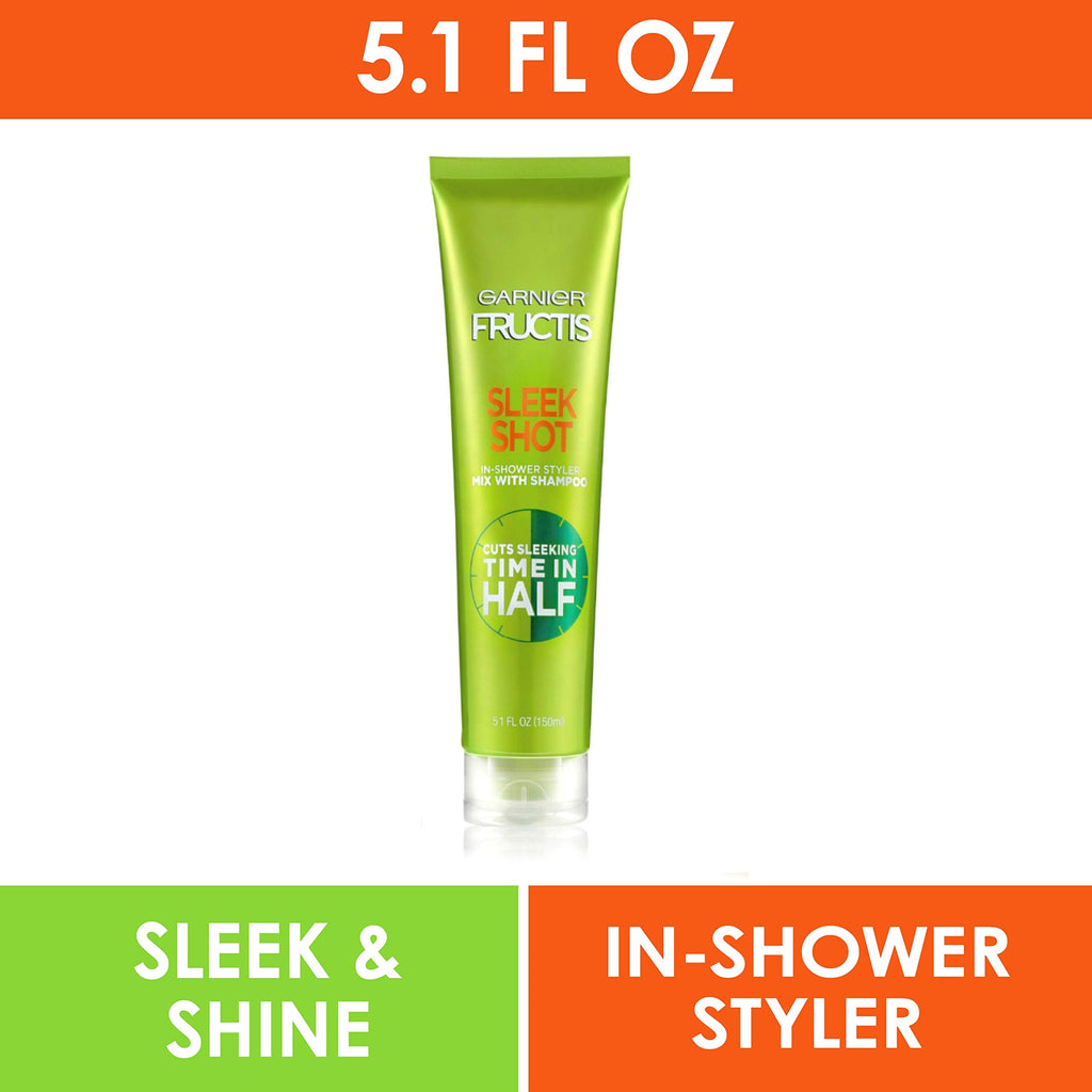 Garnier Fructis Sleek Shot In-Shower Styler, 5.1 oz – Fast In-Shower Sleek & Frizz Control