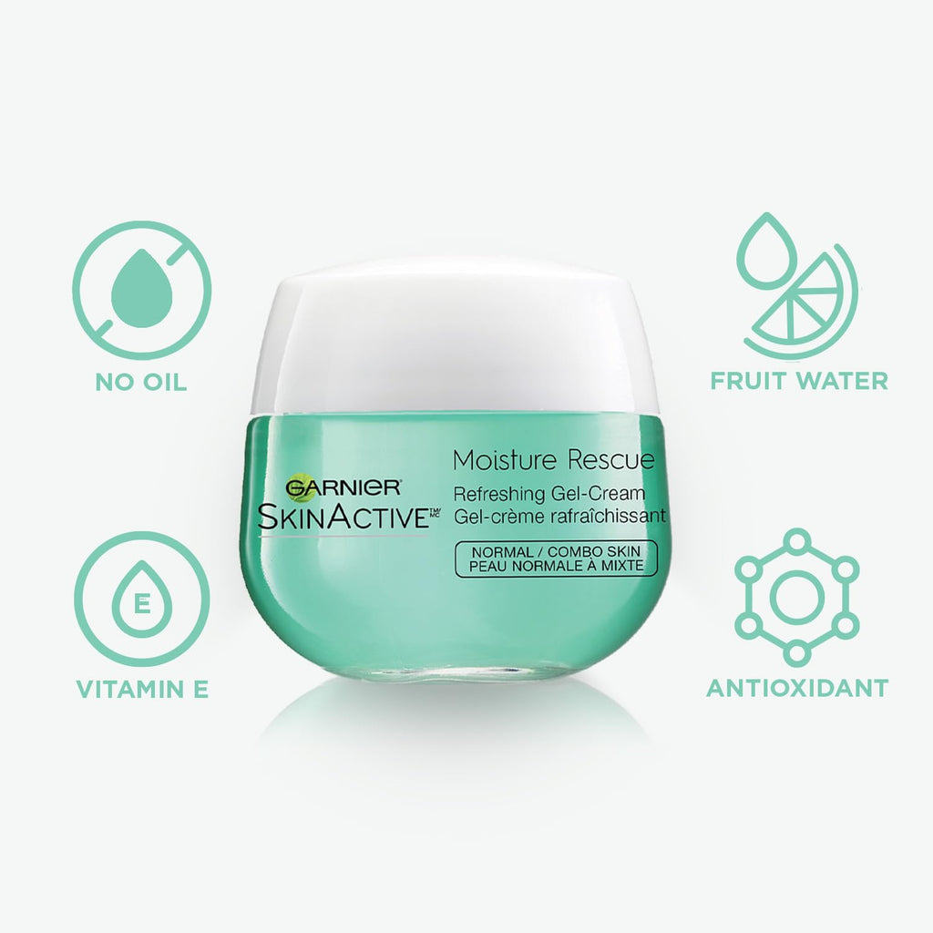 Garnier Moisture Rescue Refreshing Gel-Cream – Oil-Free Hydration, 2-Pack