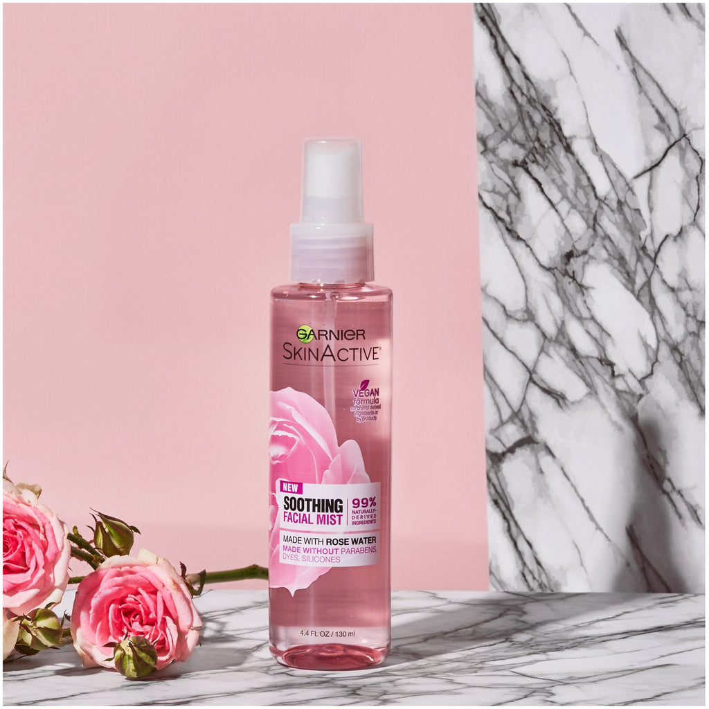 Garnier SkinActive Rose Water Facial Mist Spray – Hydration & Refresh, 4.4 oz