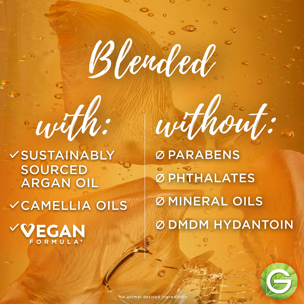 Garnier Whole Blends Argan & Camellia Illuminating Shampoo for Silky Shine – 12.5 fl oz, 3-Pack (Packaging May Vary)