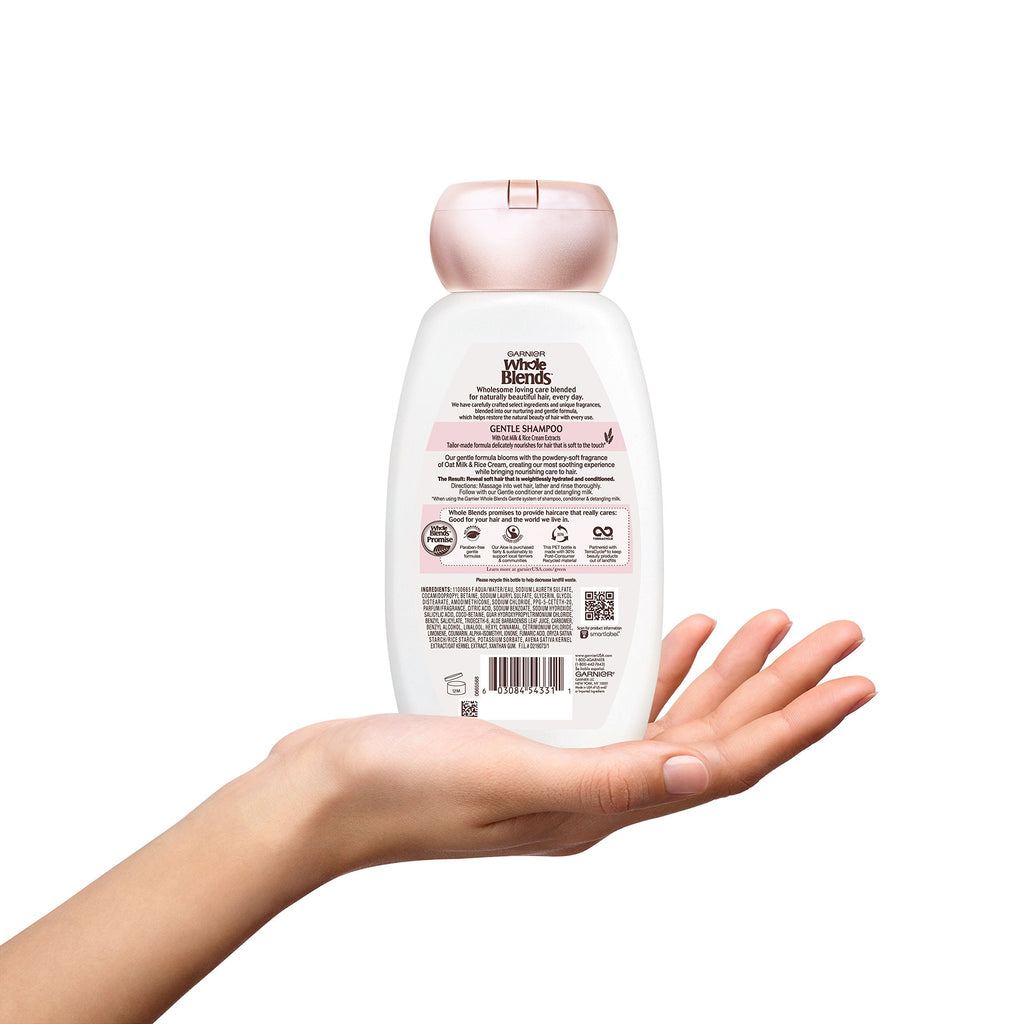 Garnier Whole Blends Gentle Shampoo Oat Delicacy for Sensitive Scalp – Weightless Hydration