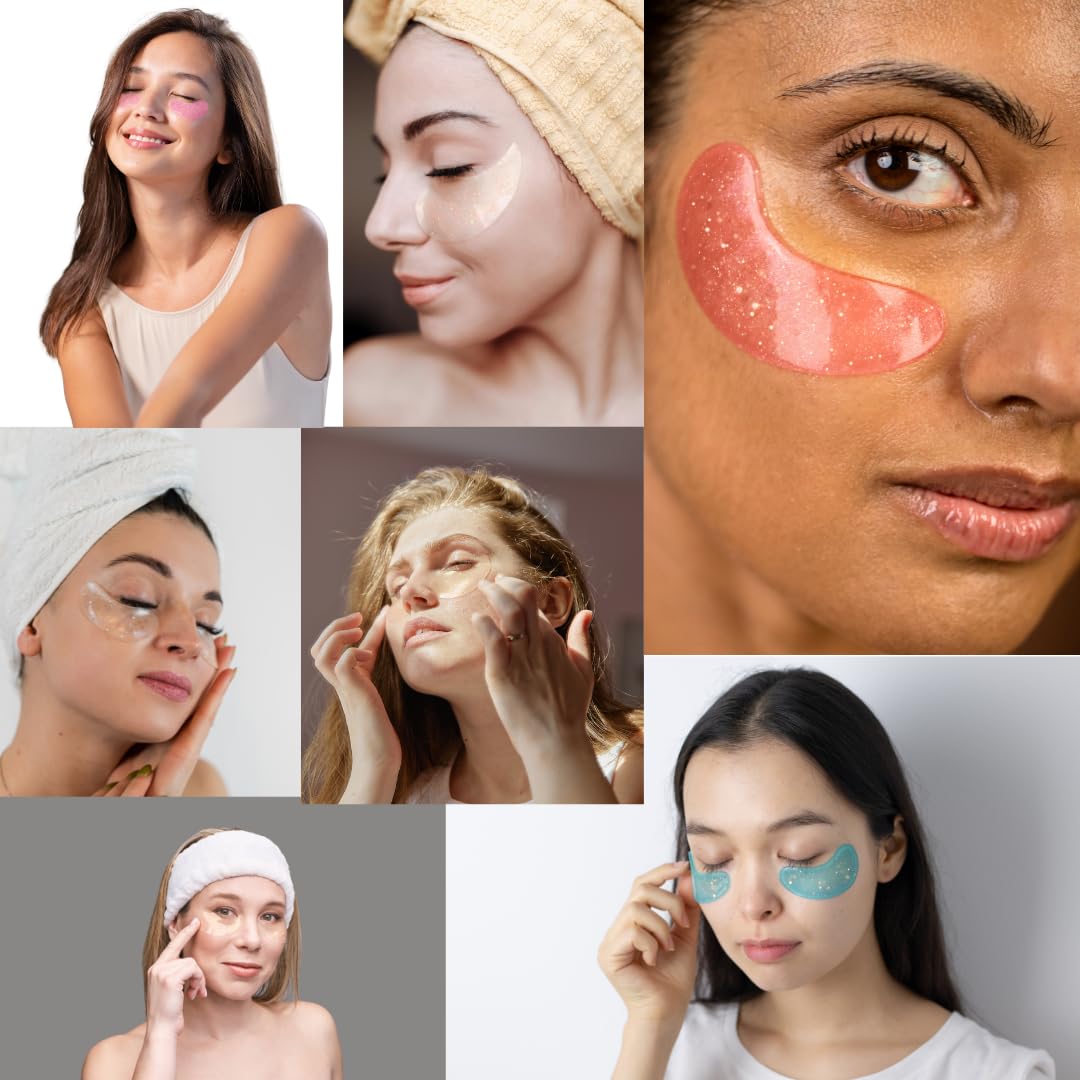 Gavacy Glitter Marine Under Eye Patches – 24 Pairs in 4 Ocean-Themed Shades