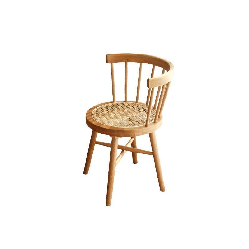 Bruce Rattan Dining Table, Light Oak, Round