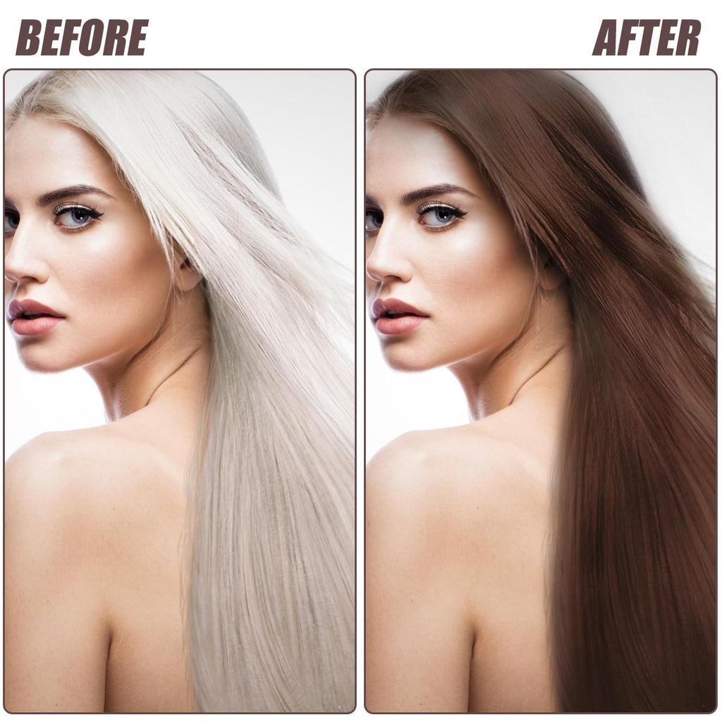 GDRFNP Hair Dye Shampoo 3 in 1 – Grey Coverage, Dark Brown, 16.9 fl oz