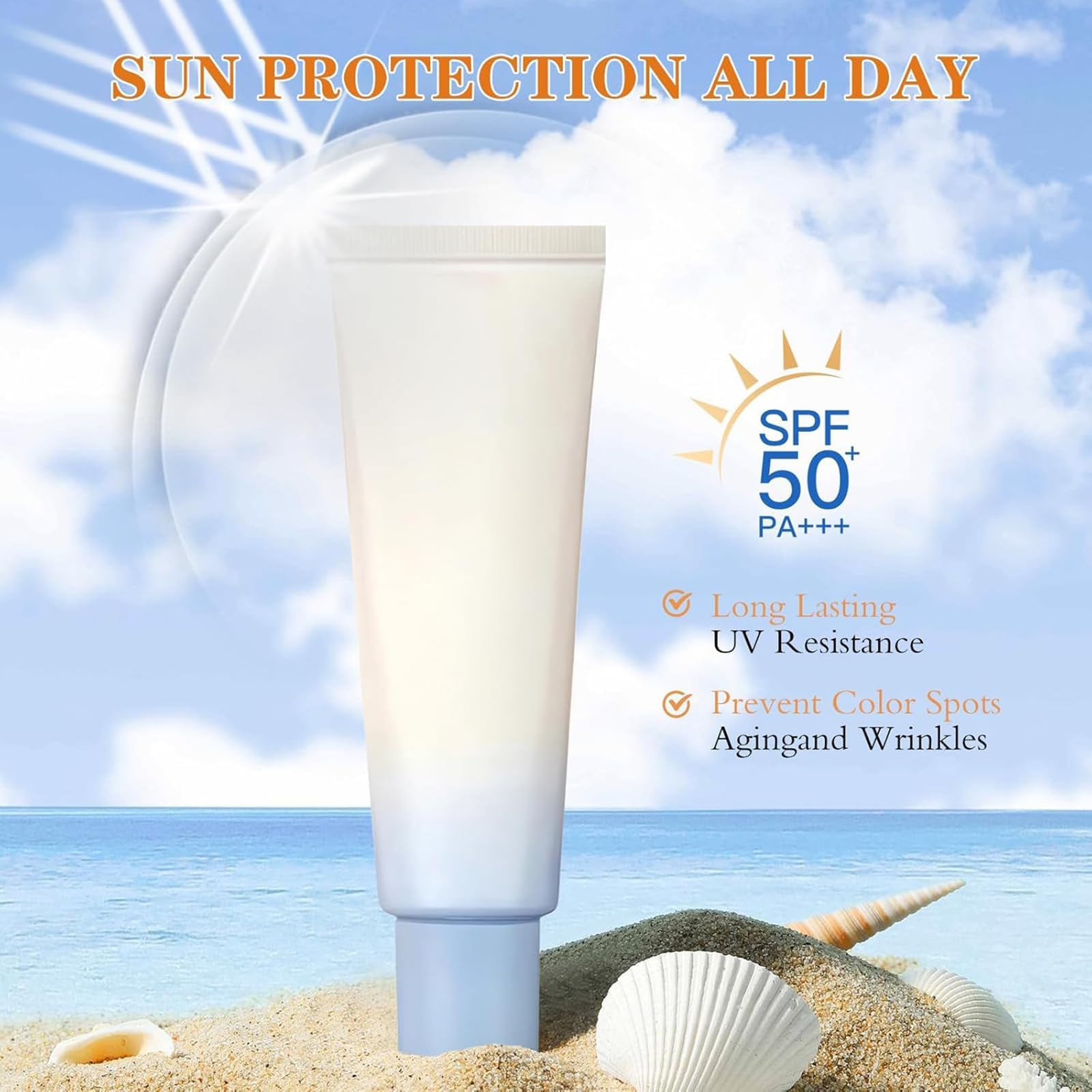 GEBUTP Relief Sun Organic Sunscreen SPF50++++ PA++++ – 2pc Rice + Probiotics, All Skin Types