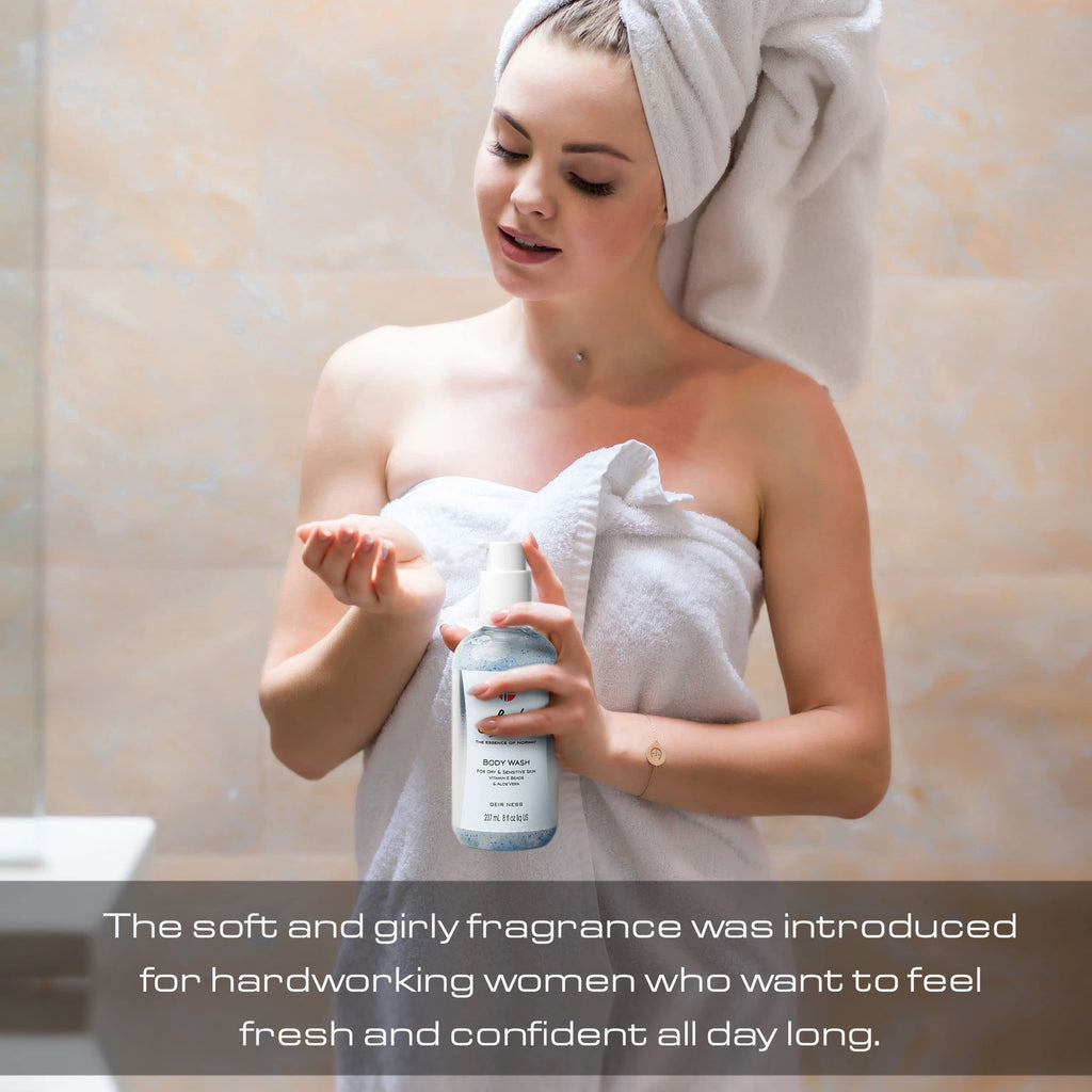 Geir Ness Laila Body Wash – Nourishing Shower Gel with Vitamins A & E for Dry & Sensitive Skin | Rich Foam & Delicate Fragrance