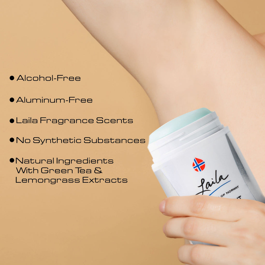Geir Ness Laila Deodorant - Lemongrass & Green Tea - Alcohol & Aluminum Free | Long-Lasting Freshness