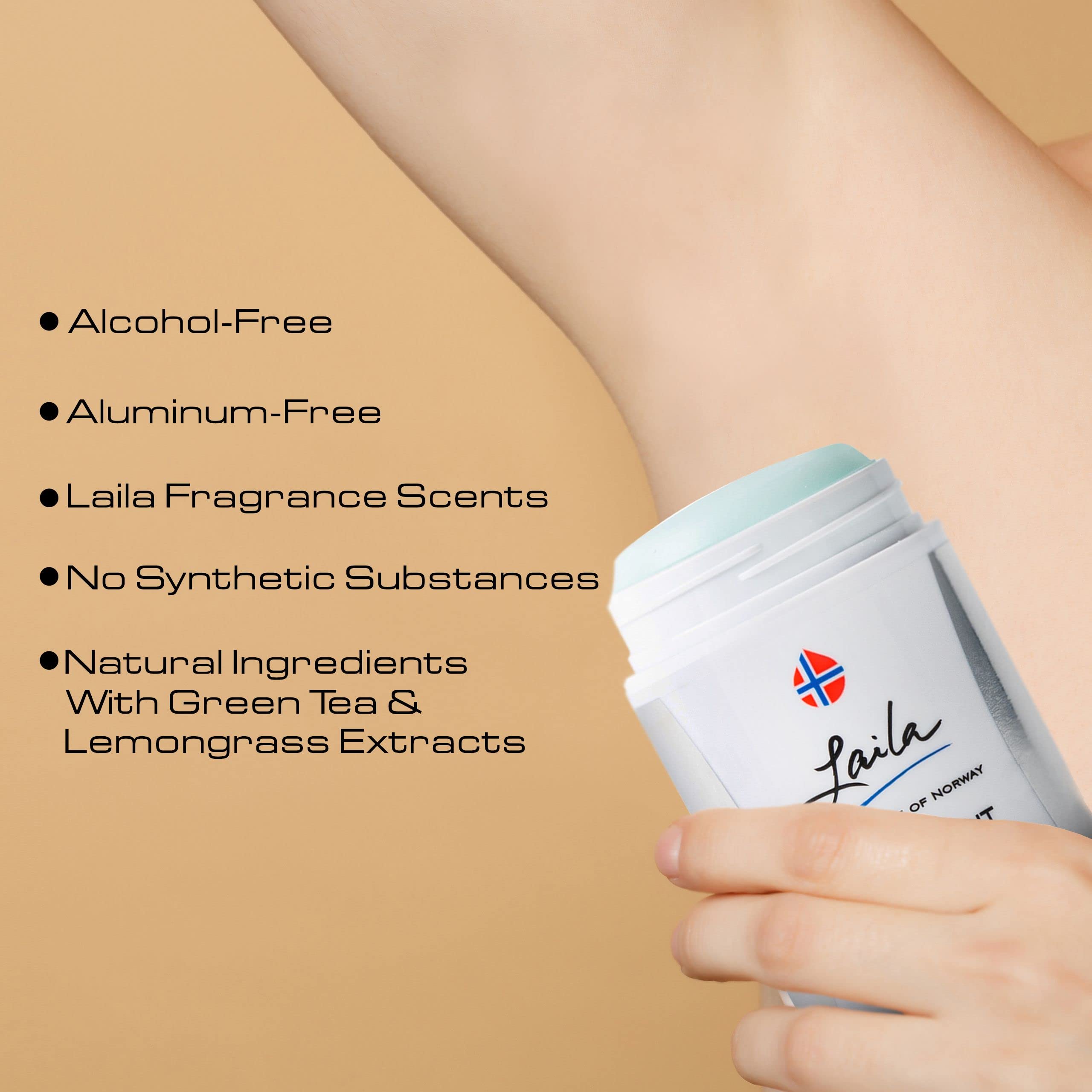 Geir Ness Laila Deodorant - Lemongrass & Green Tea - Alcohol & Aluminum Free | Long-Lasting Freshness