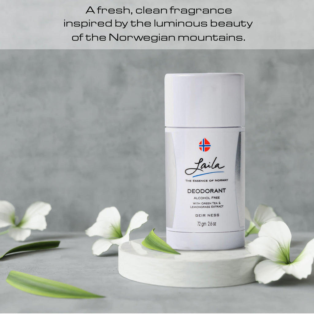Geir Ness Laila Deodorant – Green Tea & Lemongrass Extracts, Alcohol & Aluminum Free