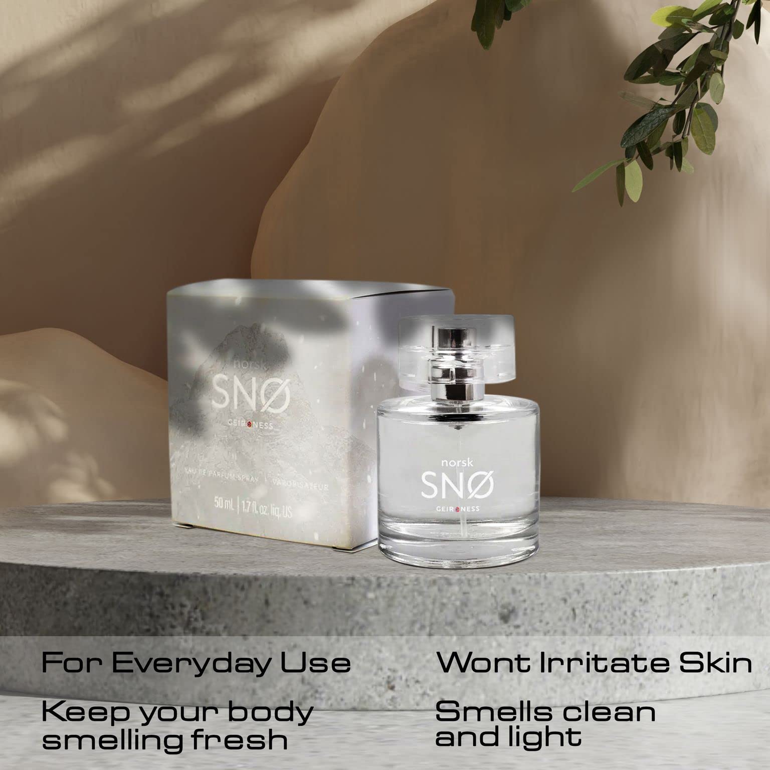 Geir Ness Norsk Snø Eau de Parfum – Unisex Natural Fragrance, Fresh Herbal Notes (100 ml)