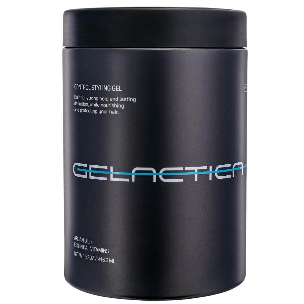 Gelactica Max Control Hair Gel for Men – Alcohol-Free, Strong Hold & Shine (32 oz)