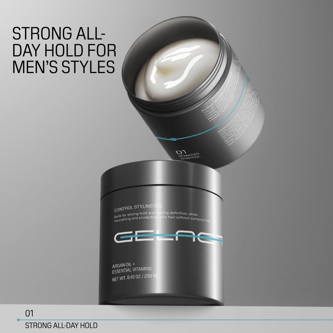 Gelactica Max Control Hair Gel for Men - Strong Hold, Alcohol-Free, Arctic Scent, 18 oz