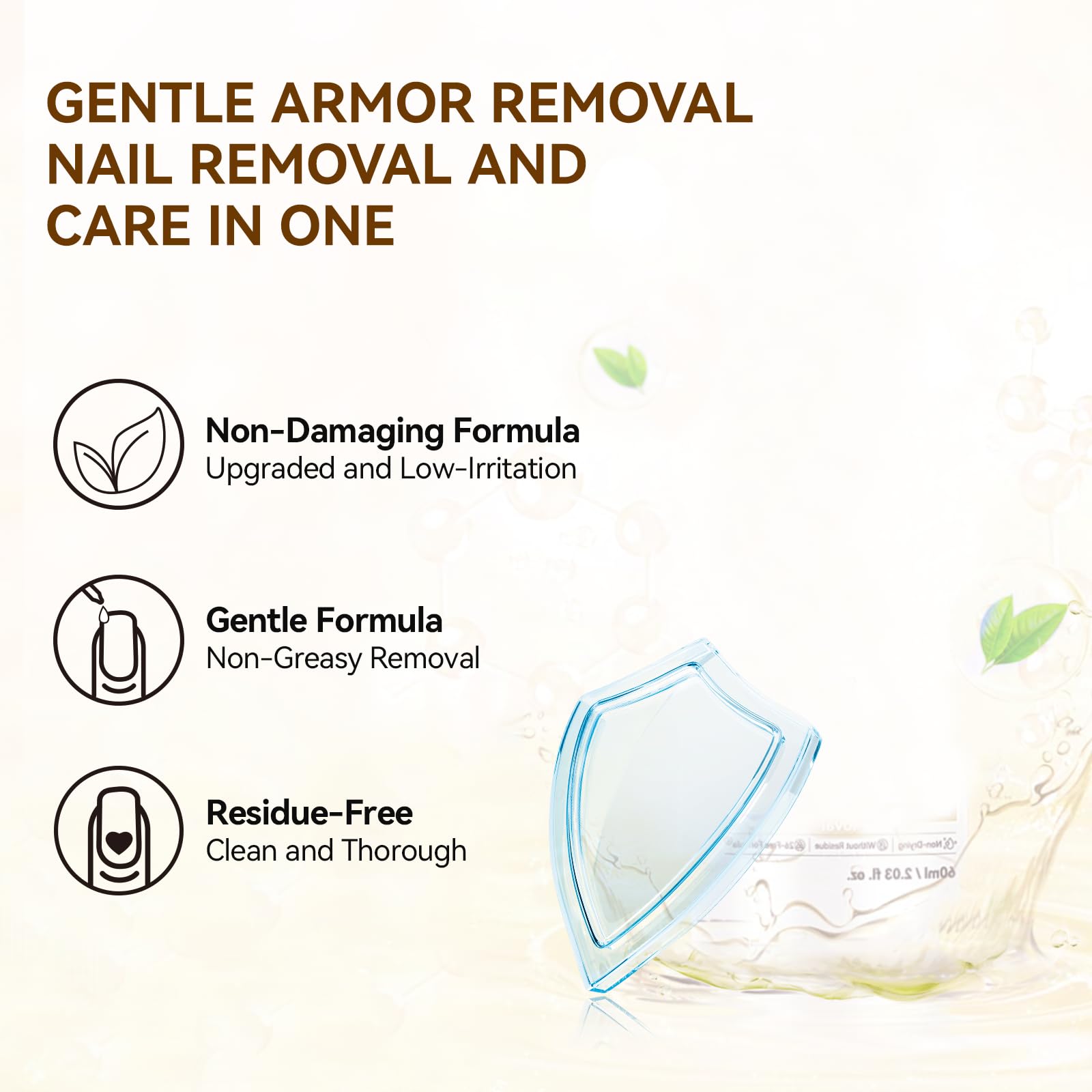 Gelike ec Press On Nail Glue Remover No Acetone – Gentle, Nourishing Formula 15ml