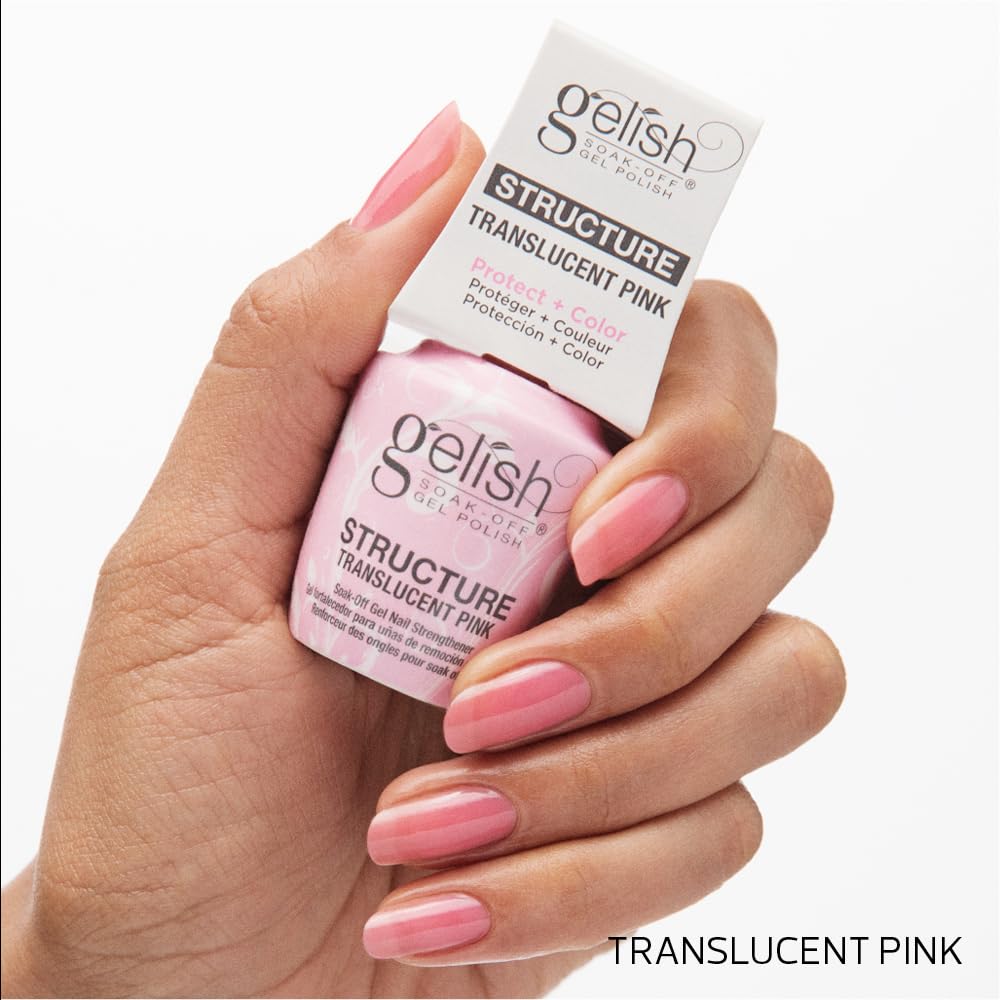 Gelish Brush On Structure Gel – Self-Leveling, Strengthening Nails (Translucent Pink)