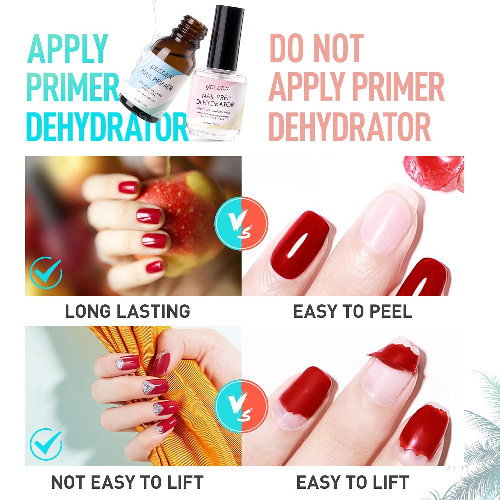 Gellen Gel Nail Kit: Complete All-In-One Set with 240 Tips, UV Lamp, and 3-in-1 Glue Gel