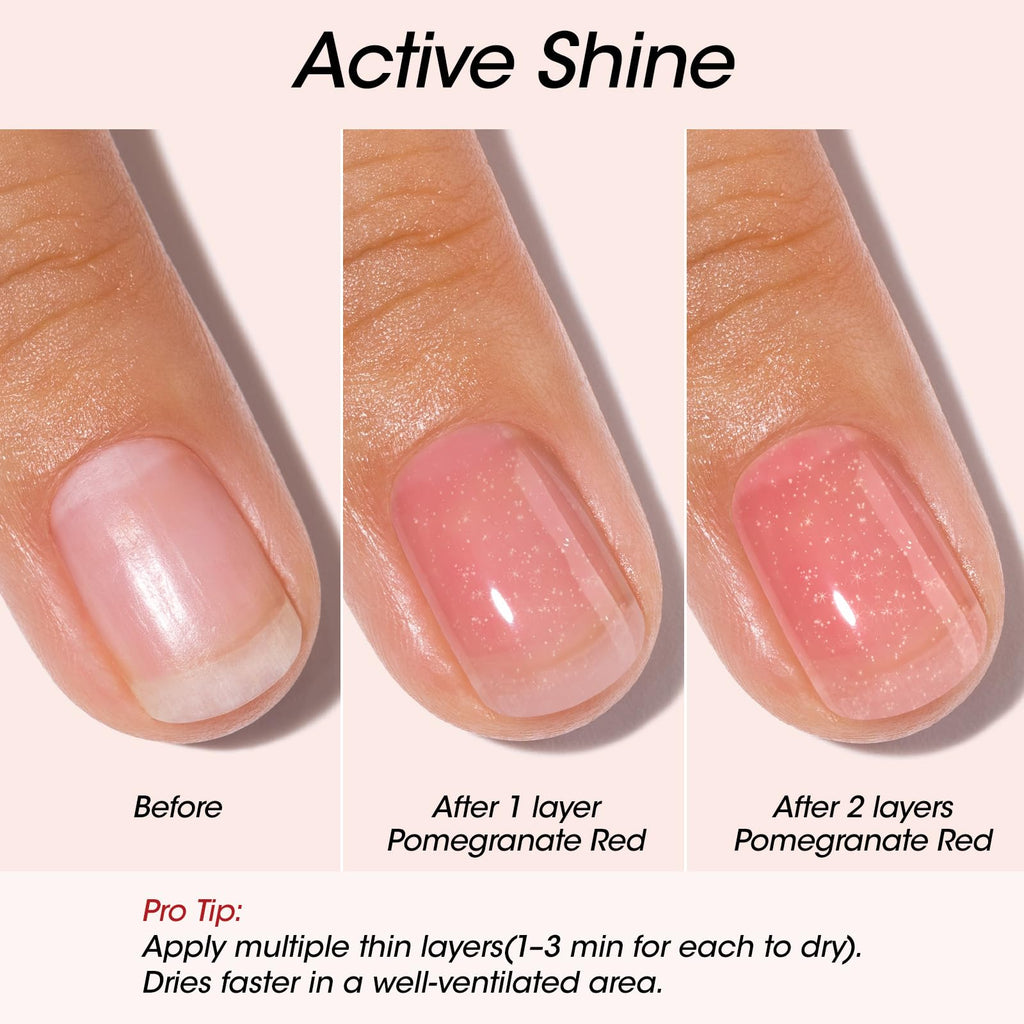 GELLEN Active Glow One Step Ridge Filler Nail Polish — Rose Mirror Shine