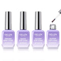 GELLEN Gel Base Coat & Top Coat Set – 4x18ml, Matte/Glossy/Glitter Top Coats for Soak-Off Gel Nails