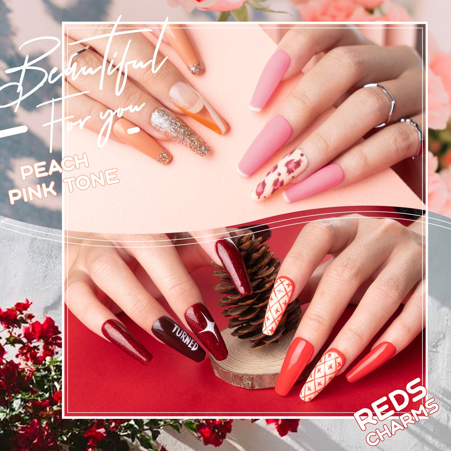 GELLEN Gel Nail Polish Kit with 72W LED Lamp – 12 Fall/Winter Shades, Base & Top Coats, Nail Art & Tools