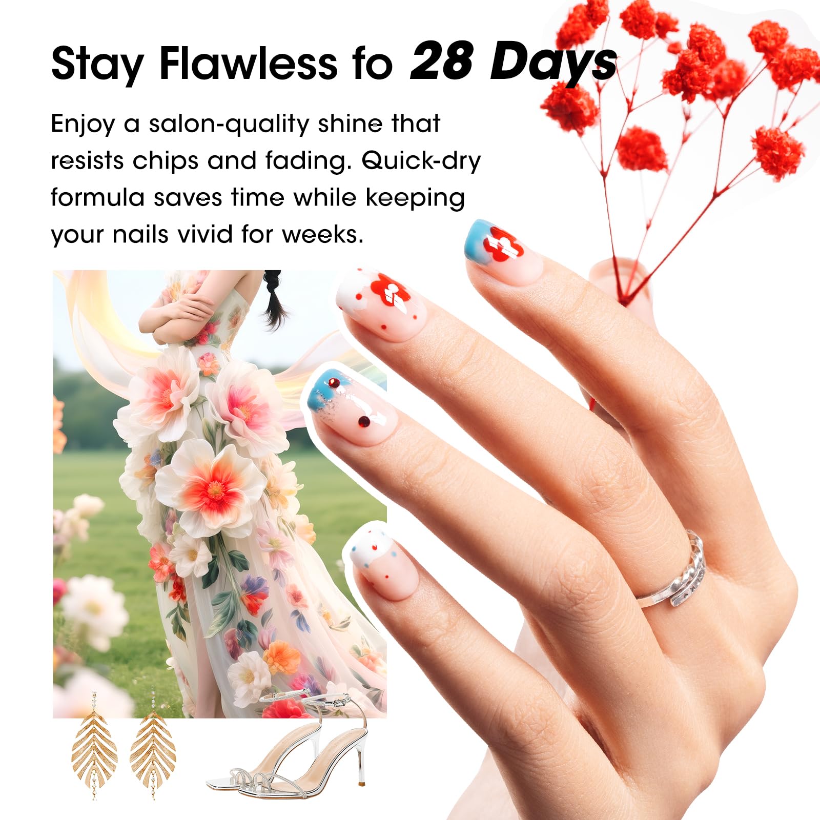 GELLEN 24-Piece Gel Polish Set – 20 Colors, Base Coat, Glossy & Matte Top Coats, Cat-Eye Magnetic Finish (3-Free)