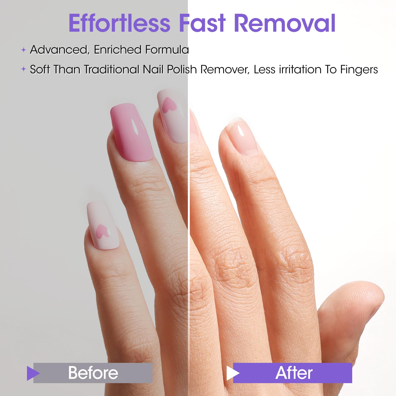 GELLEN 16 fl oz Non-Acetone Gel Nail Remover – 5-in-1 Pump Kit for Gel Polish, Glue, Glitter & Acrylic
