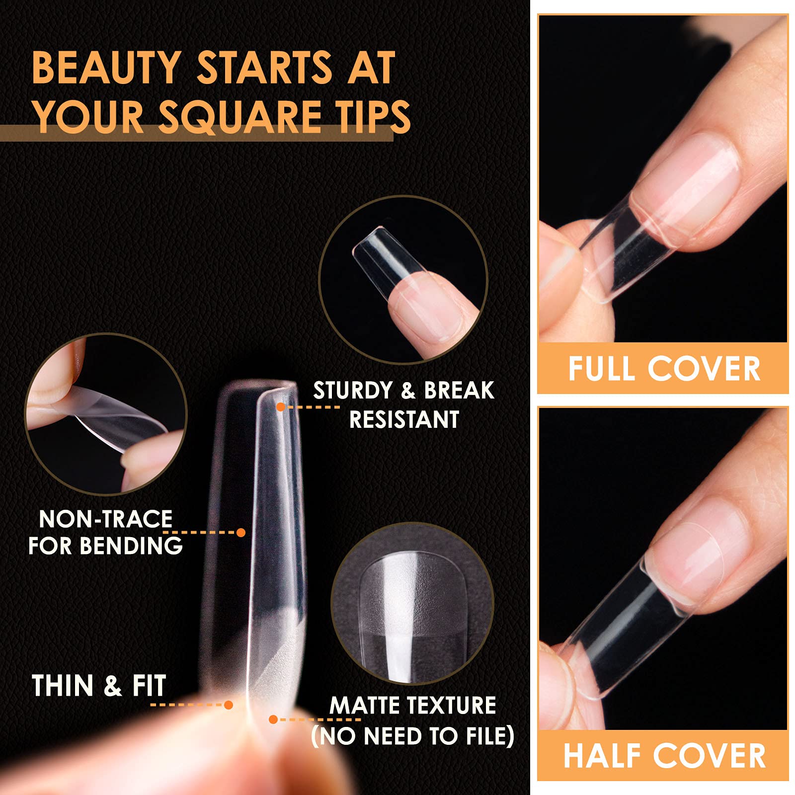 Gellen Gel Nail Kit: Complete All-In-One Set with 240 Tips, UV Lamp, and 3-in-1 Glue Gel
