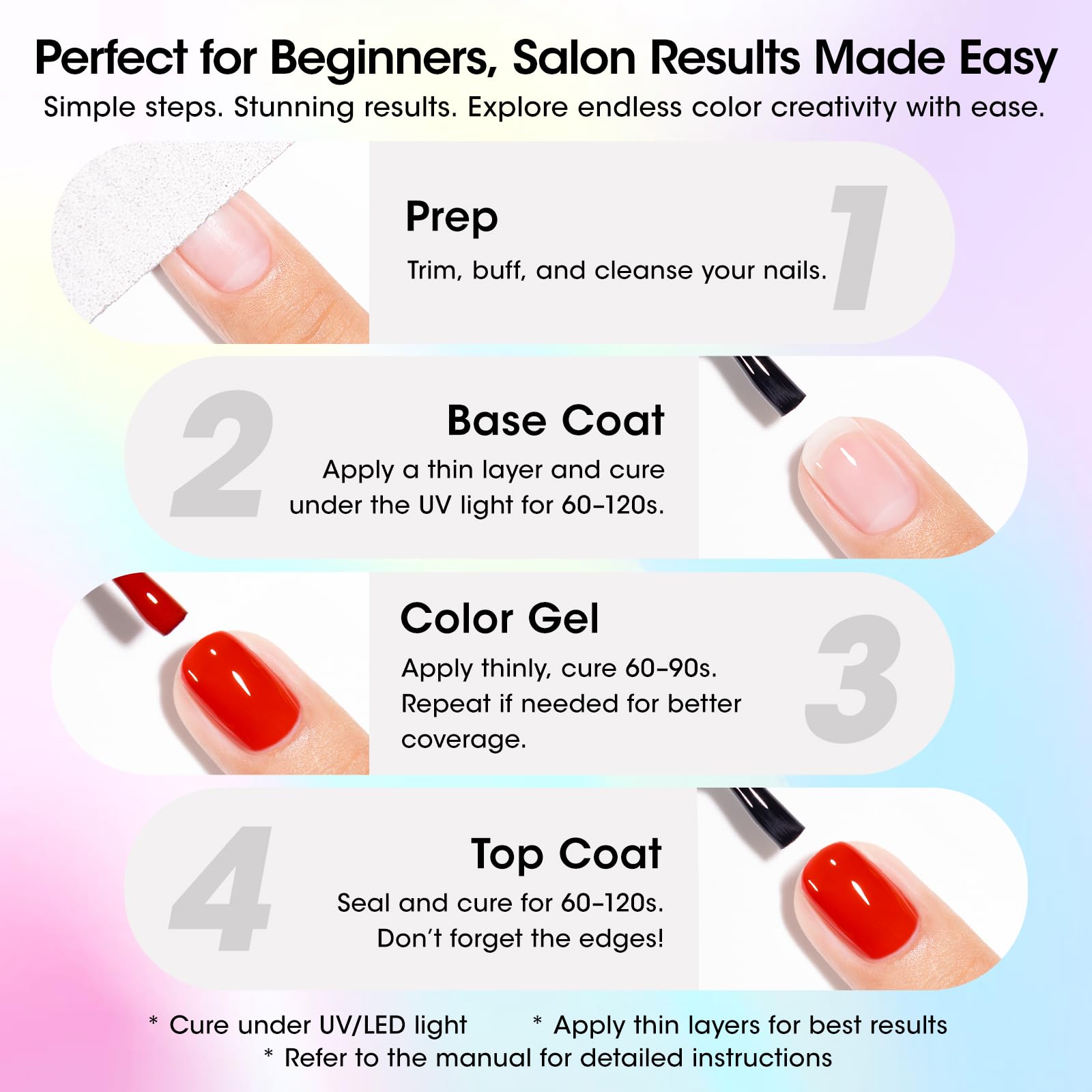 GELLEN 24-Piece Gel Polish Set – 20 Colors, Base Coat, Glossy & Matte Top Coats, Cat-Eye Magnetic Finish (3-Free)