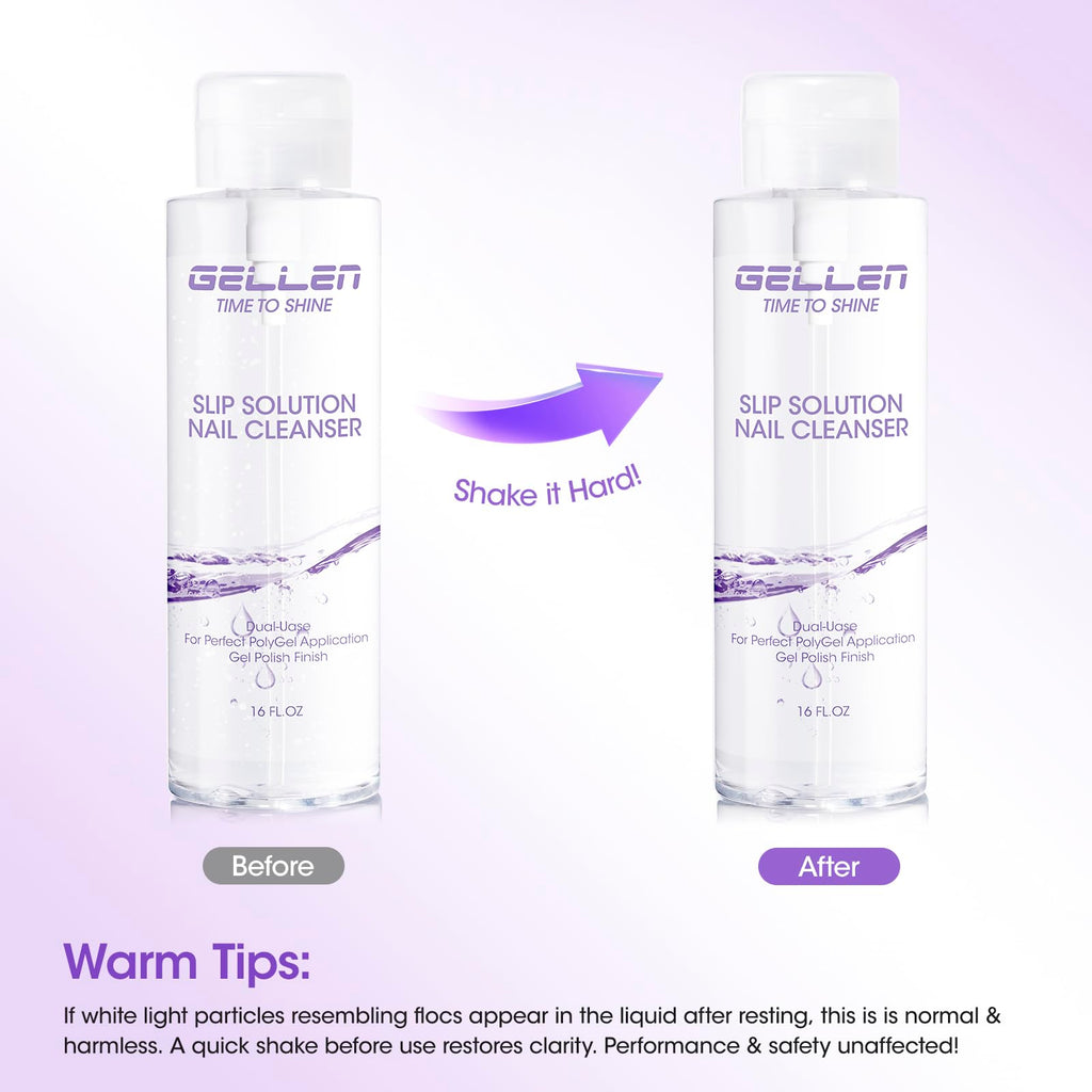 GELLEN 16oz Multi-Purpose Nail Cleanser – Pump Bottle for Nail Prep, Residue Removal & High Shine