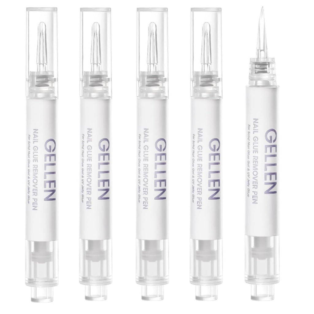 Gellen Nail Glue Remover Pen 5 Pcs – Acetone-Free Quick Removal for Press-On Nails