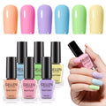 GELLEN Pastel Regular Nail Polish Set – 6 Quick-Dry Colors, No UV Light Needed