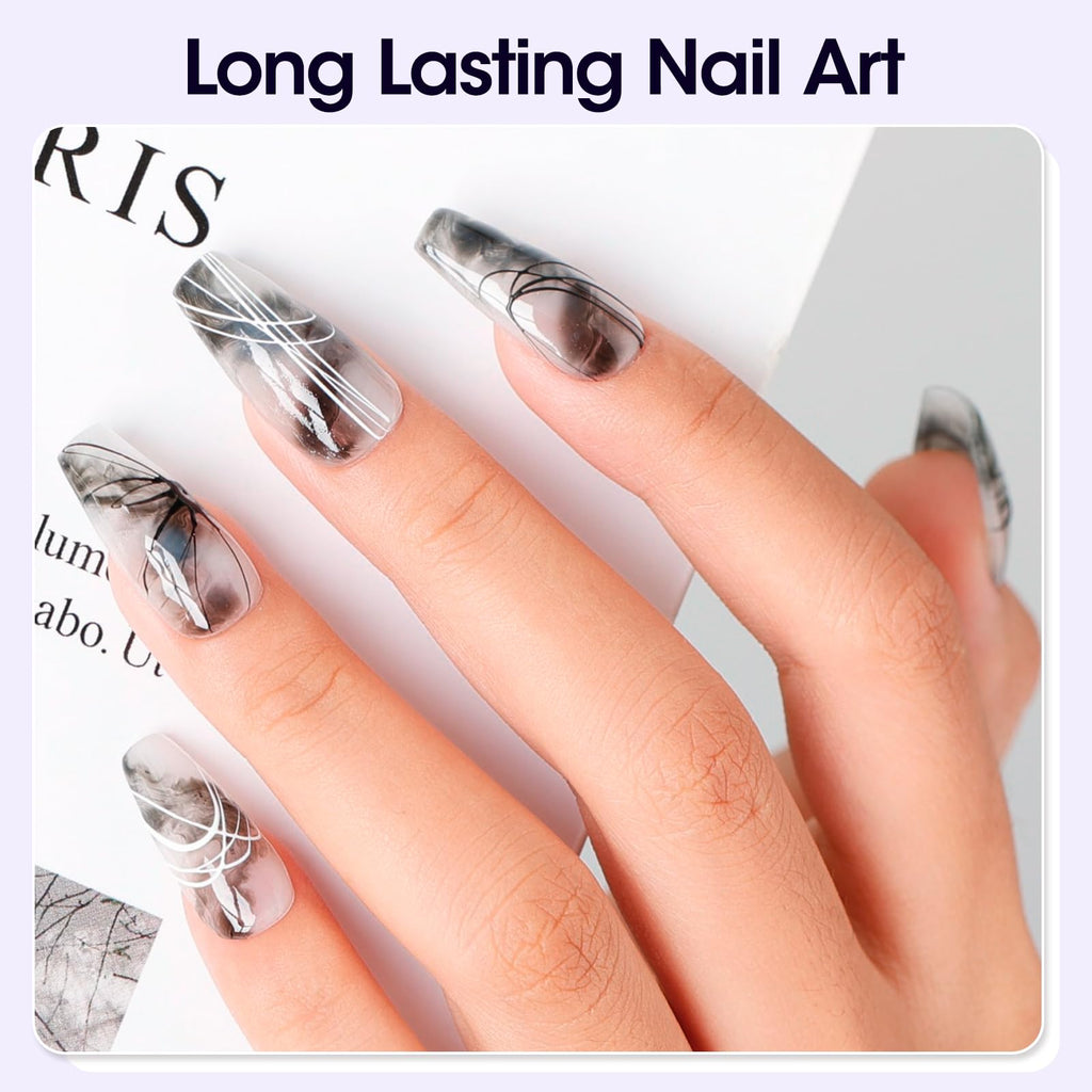 GELLEN Spider Gel for Nails – Classic Black & White Nail Art, Elastic, UV/LED Cured