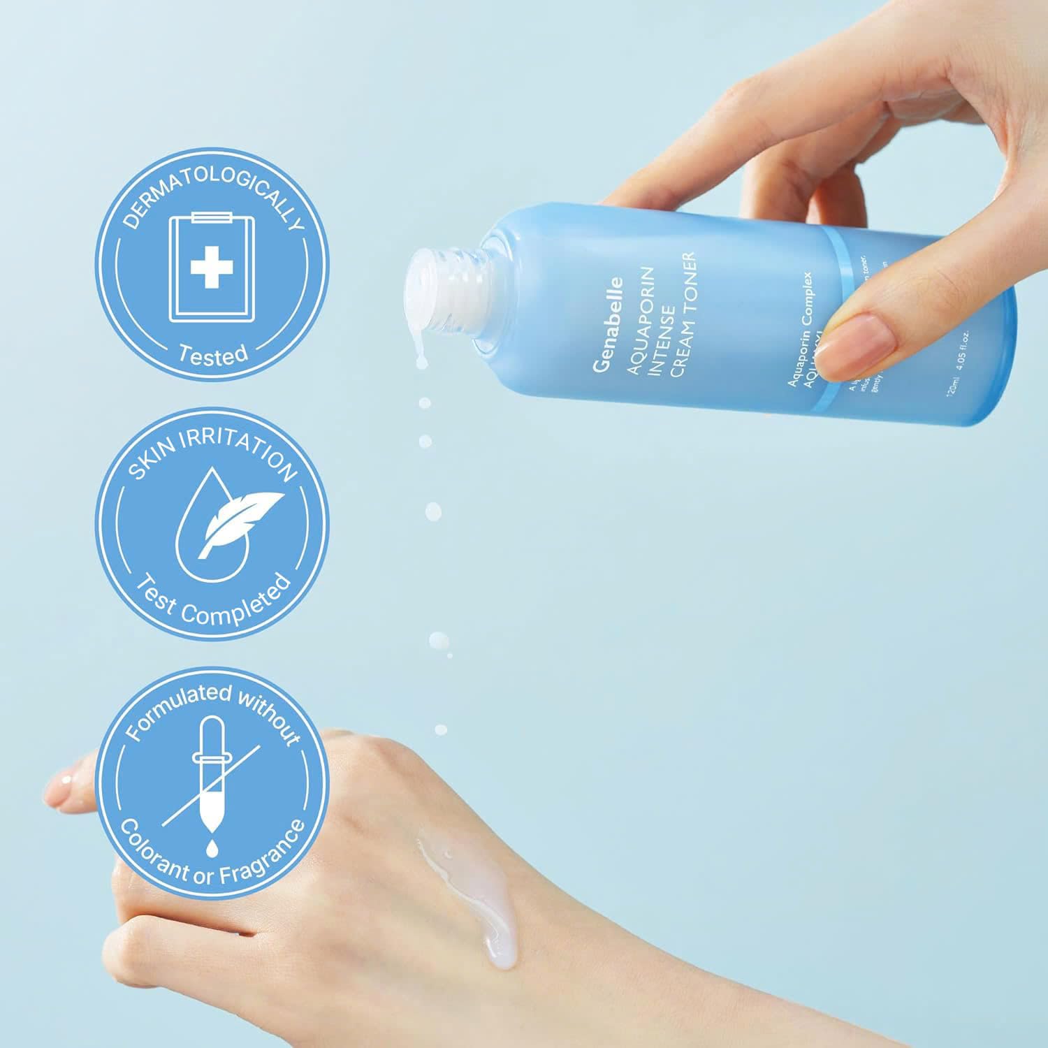 Genabelle Aquaporin Intense Cream Toner – Milky Glow, Ceramide & AQUAXYL | Dermatologist Tested