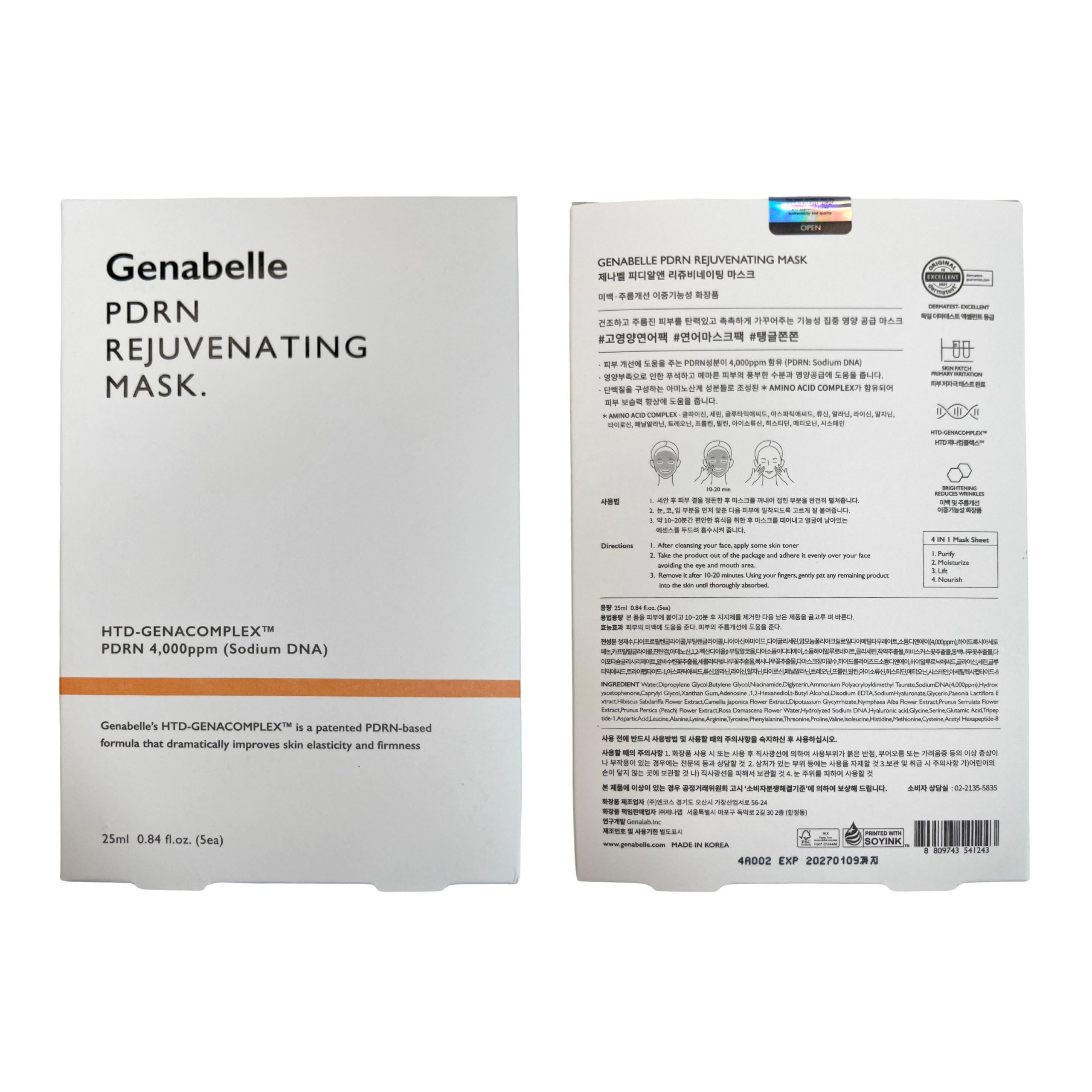 Genabelle PDRN Rejuvenating Mask Sheet – Hydration, Glow & Toning