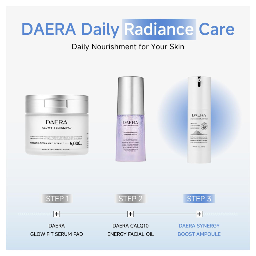 DAERA Synergy Boost Ampoule – Korean Brightening & Hydrating Serum, Dark Spot Correcting & Anti-Aging (30ml)