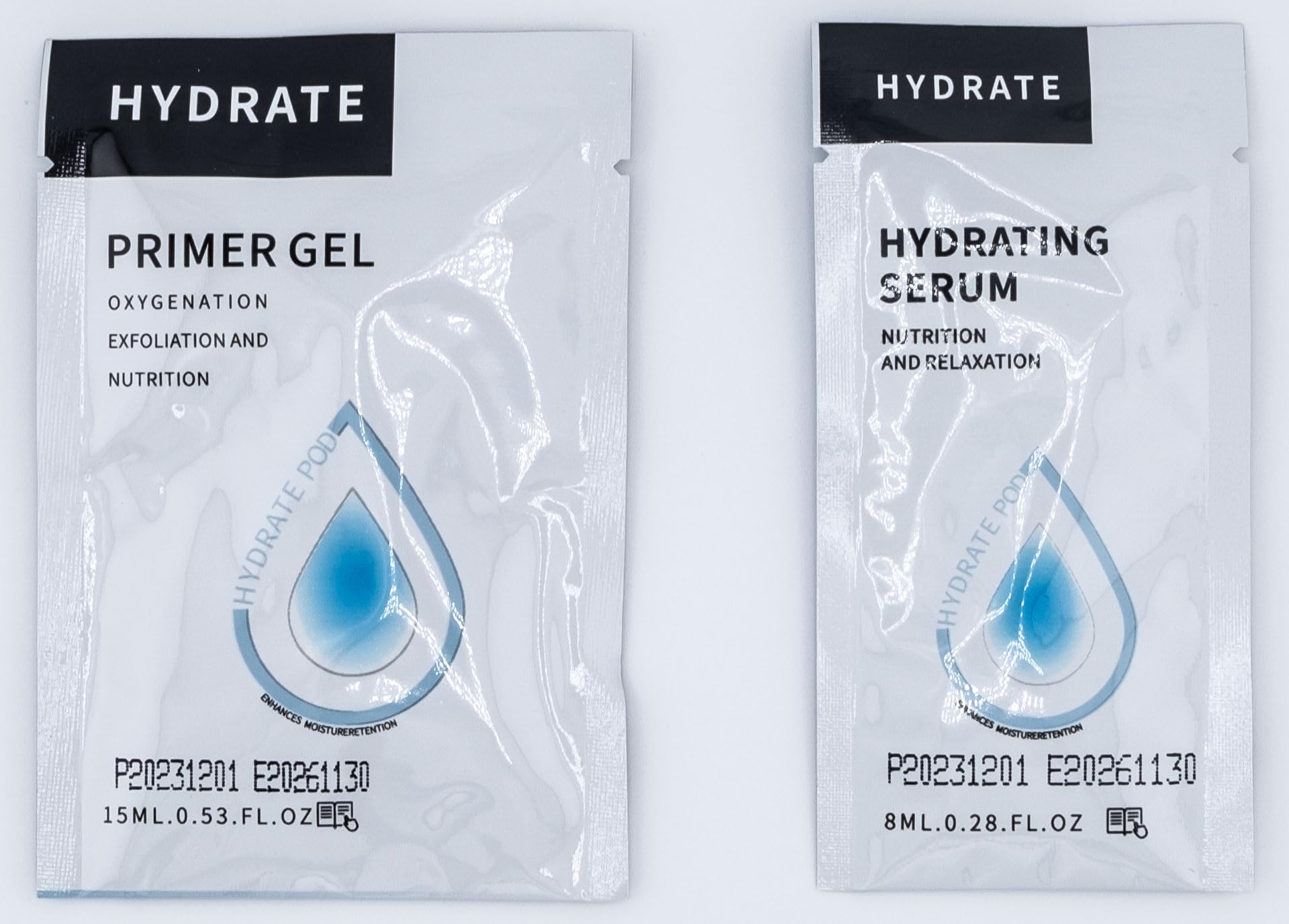 Hydrate Pods: Oxygen Facial CO2 Therapy at Home – 6 Pods + Primer Gel + Serum (New Formula, Less Foam)