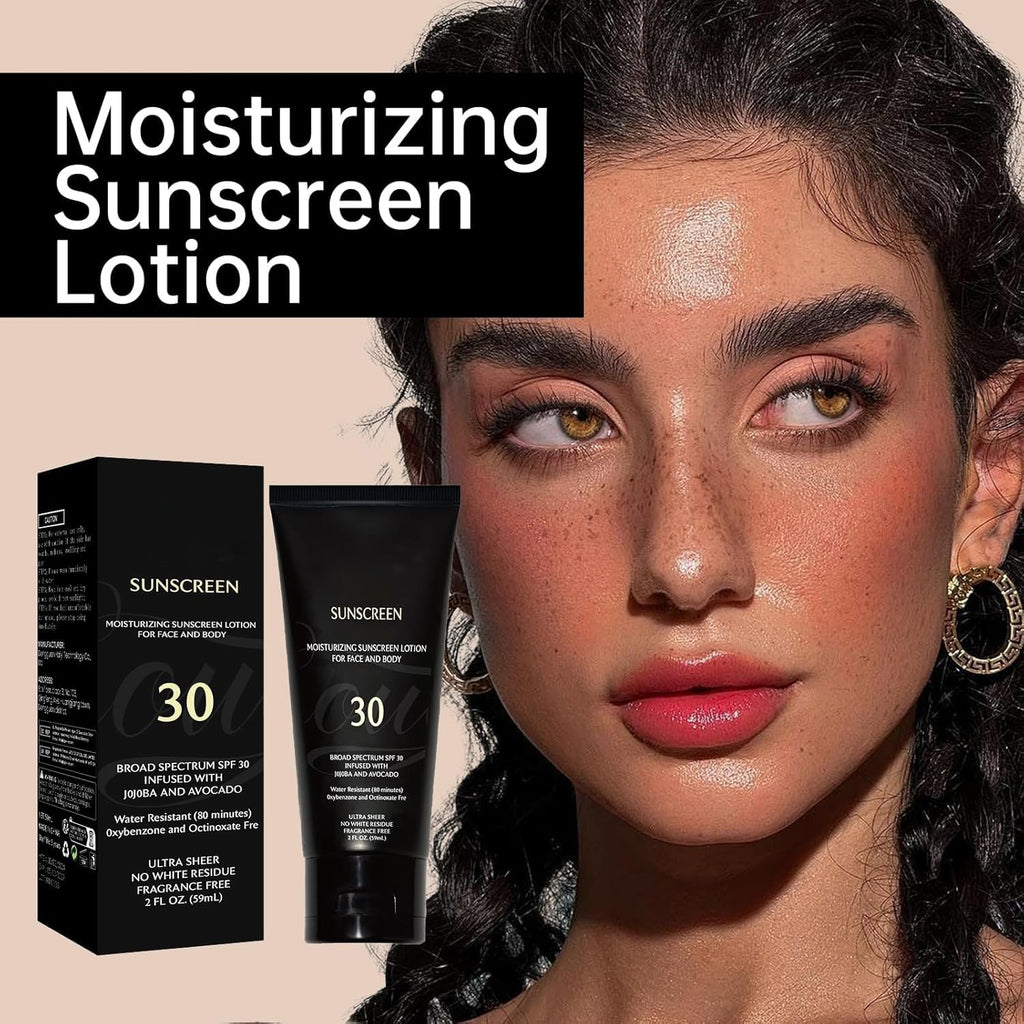 Melanin-Rich Skin SPF 30 Sunscreen | Face & Body Moisturizing Lotion (2 oz) | No White Residue