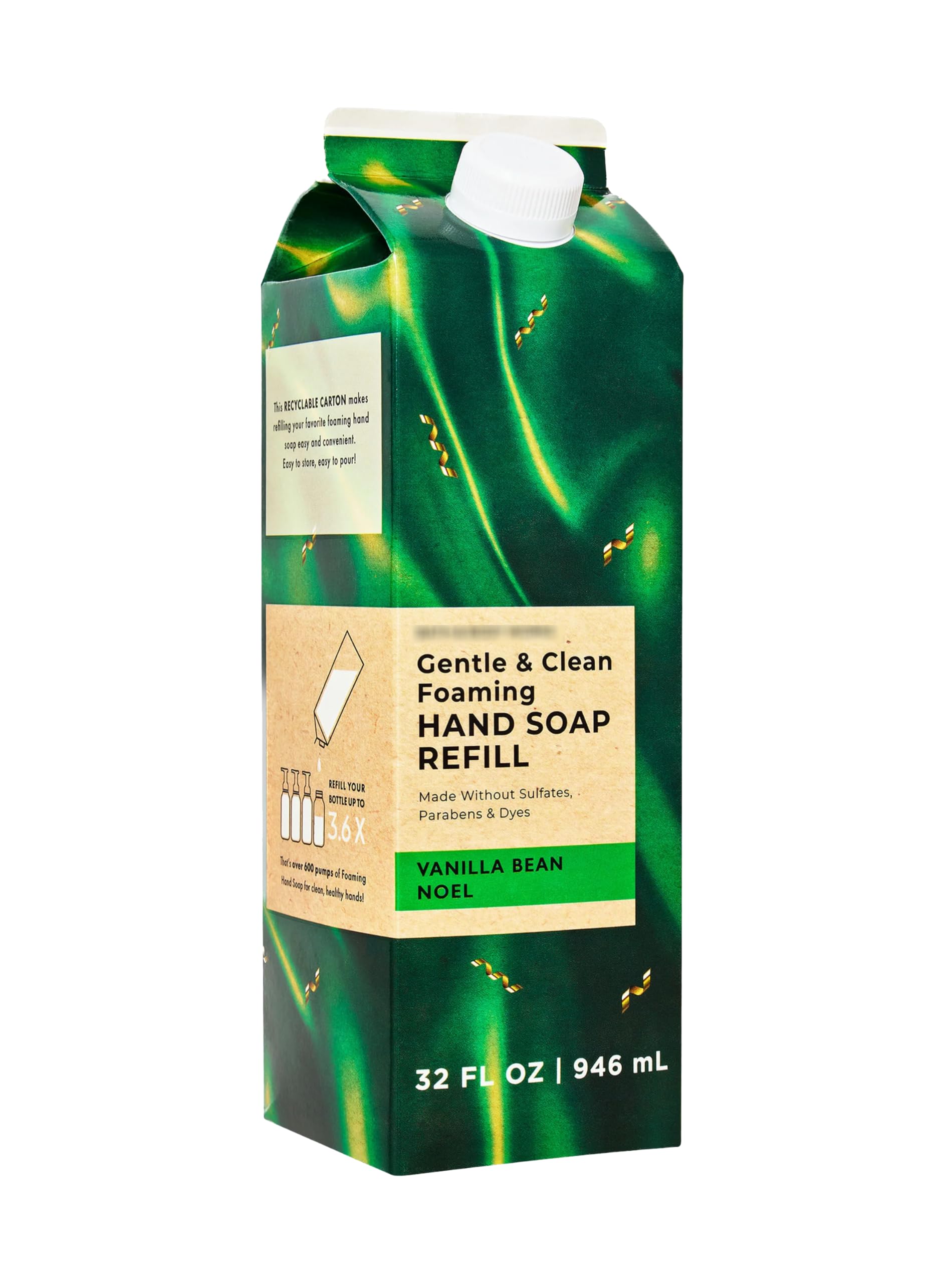 Generic Vanilla Bean Noel Hand Soap Refill XL 32 oz — Fits Bath & Body Gentle Foaming Bottles