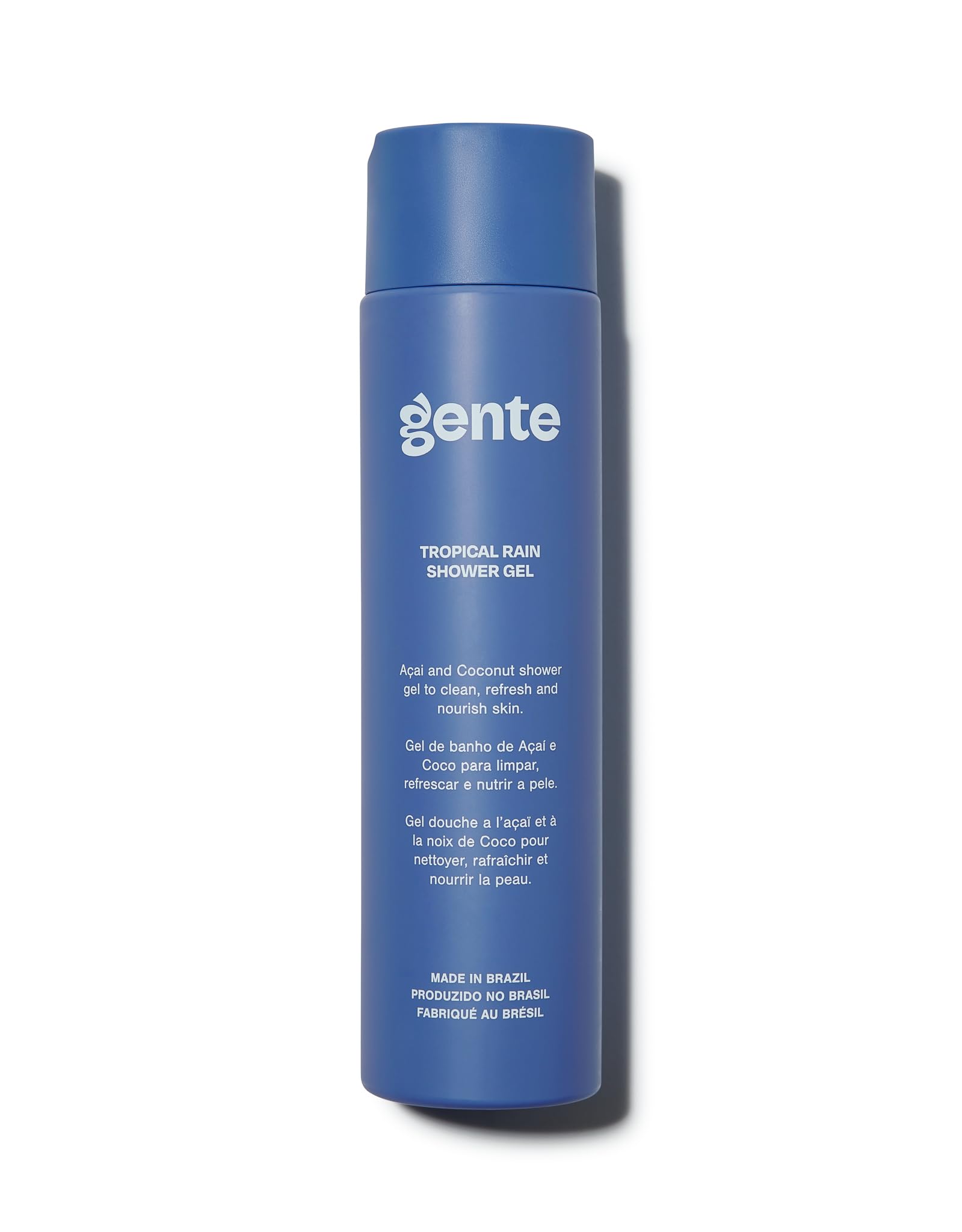 Gente Beauty Tropical Rain Shower Gel – Refreshing Acai & Coconut Hydrating, Sulfate-Free Cleanser for All Skin Types – 10.5 oz | GENTE INC.