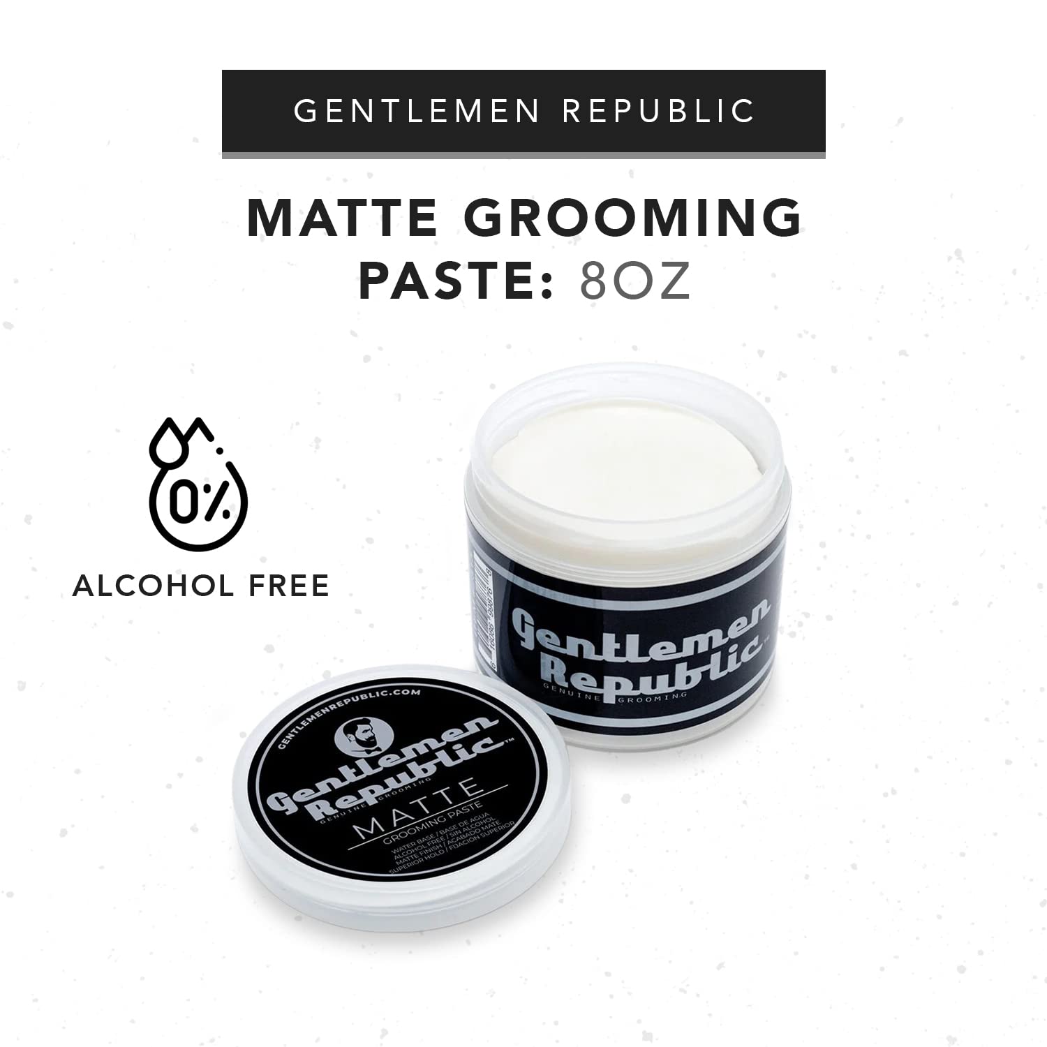 Gentlemen Republic Matte Paste Pack of 2 – Water-Based, Alcohol-Free, Superior Hold, Matte Finish | Made in USA