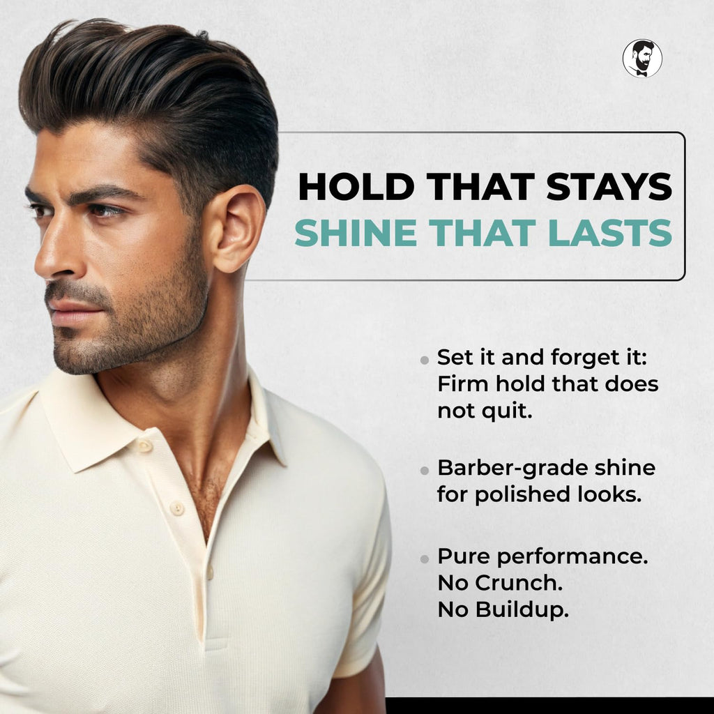 Gentlemen Republic 64oz Refined Gel for Men | Humidity-Resistant, Alcohol-Free Hold, Flake-Free Shine — Made in USA