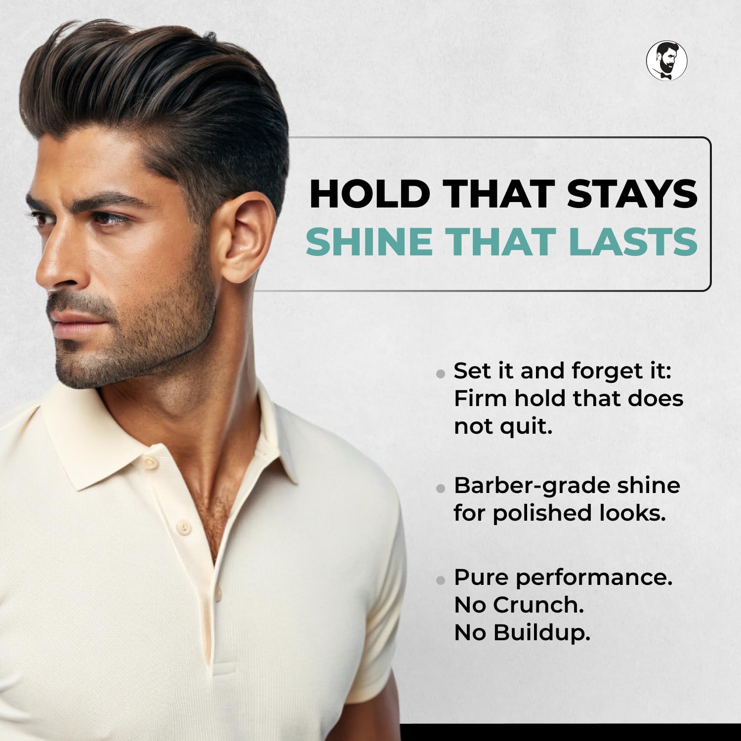 Gentlemen Republic 64oz Refined Gel for Men | Humidity-Resistant, Alcohol-Free Hold, Flake-Free Shine — Made in USA