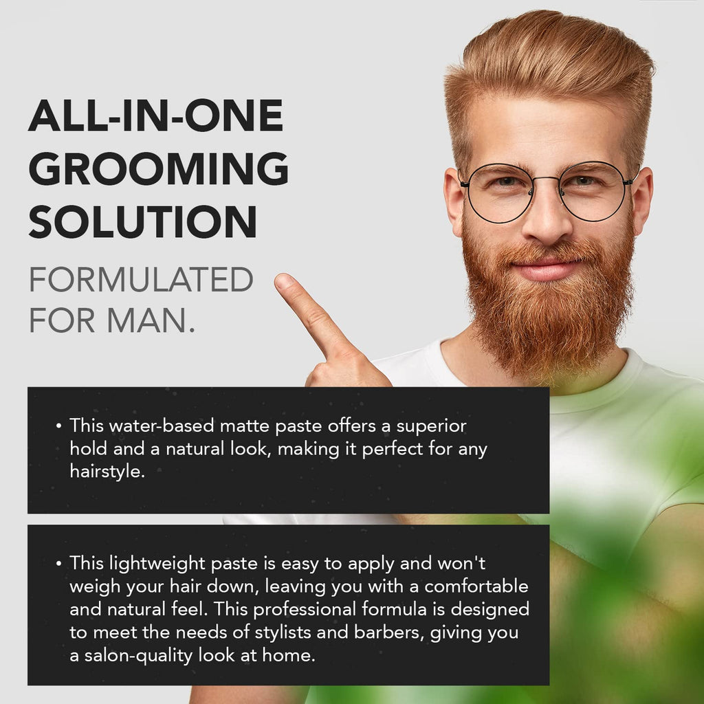 Gentlemen Republic Matte Paste Pack of 2 – Water-Based, Alcohol-Free, Superior Hold, Matte Finish | Made in USA