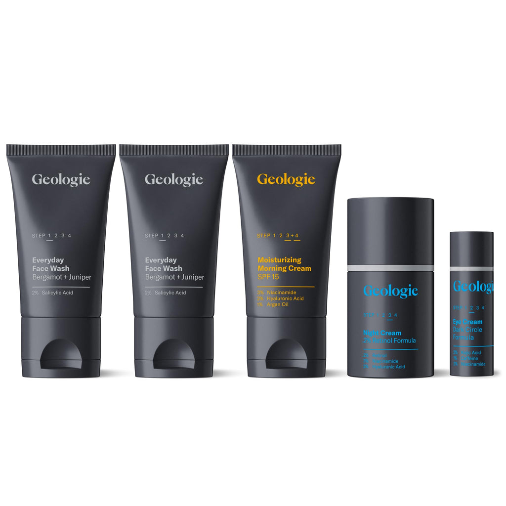 Geologie Complete Skincare Set — 3-Month Simple Daily Routine for Clear Skin