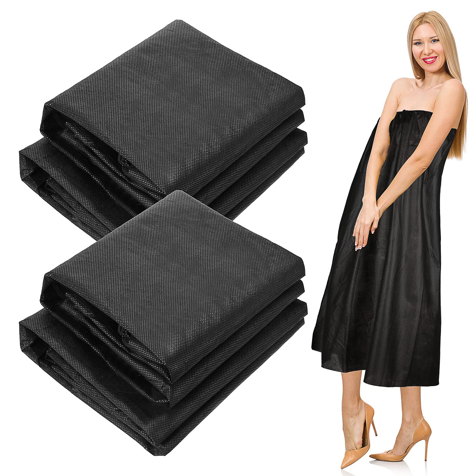 Geyoga 20 Pcs Disposable Spa Wraps – Adjustable Non-Woven Bath Robes for Salon & Beauty
