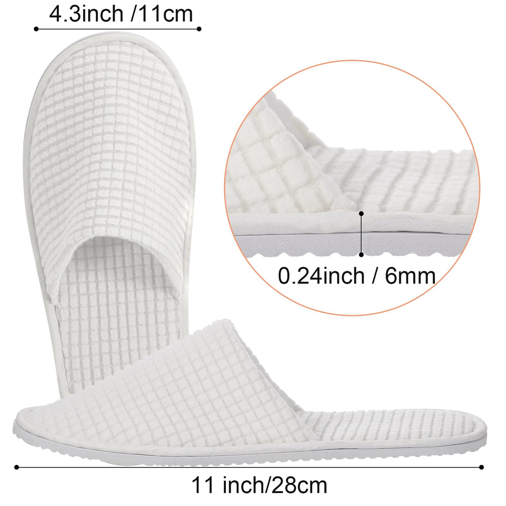 Geyoga 12 Pair Guest Slippers – Non-Slip, Disposable Indoor Slippers for Hotels, Spas, and Travel