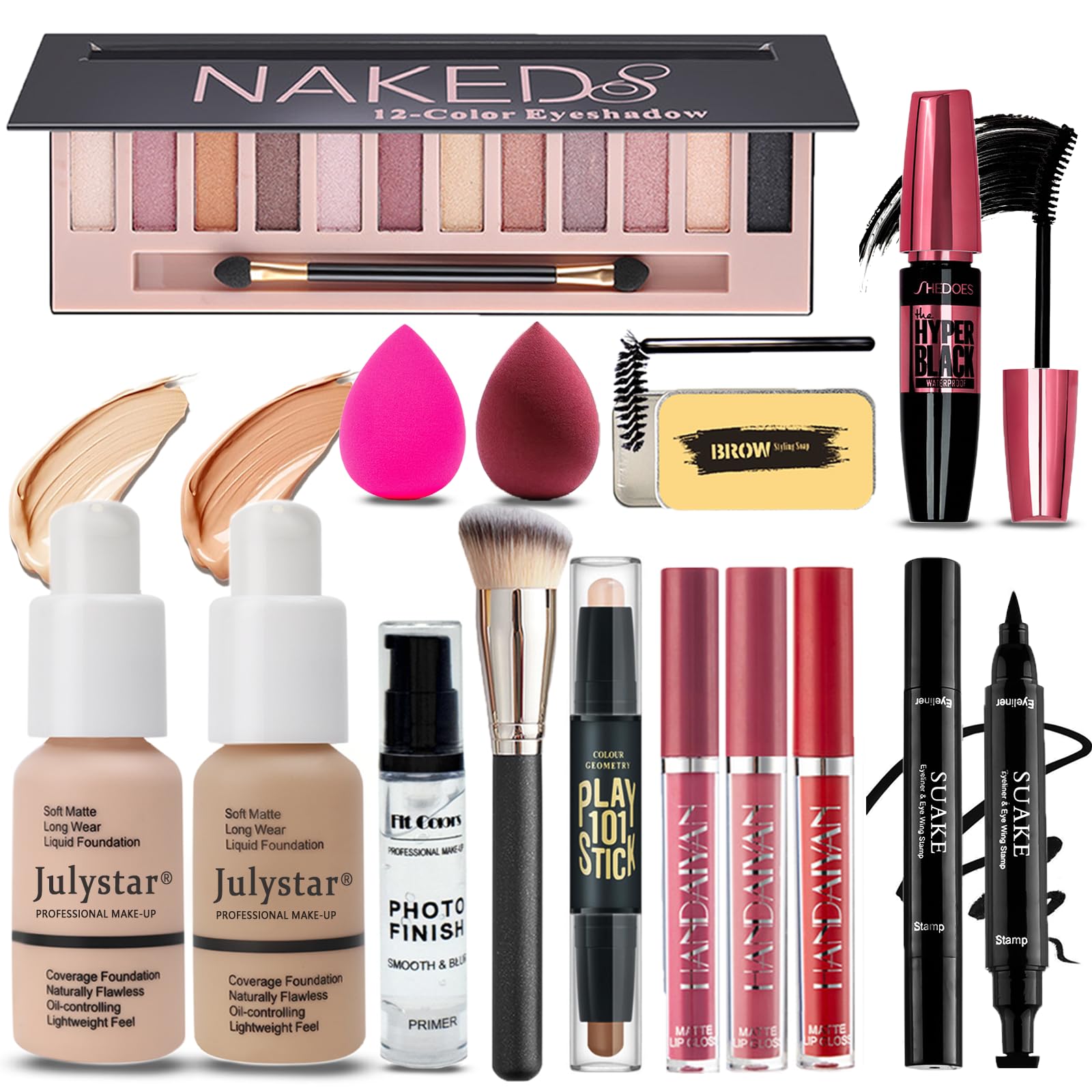 Geyomi All-in-One Makeup Kit — 12 Colors, Full Face Set