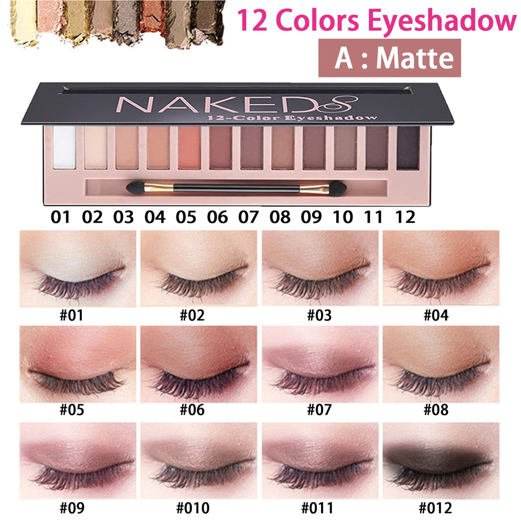 Geyomi All-in-One Makeup Kit | 12-Color Eyeshadow Palette, Foundation & More