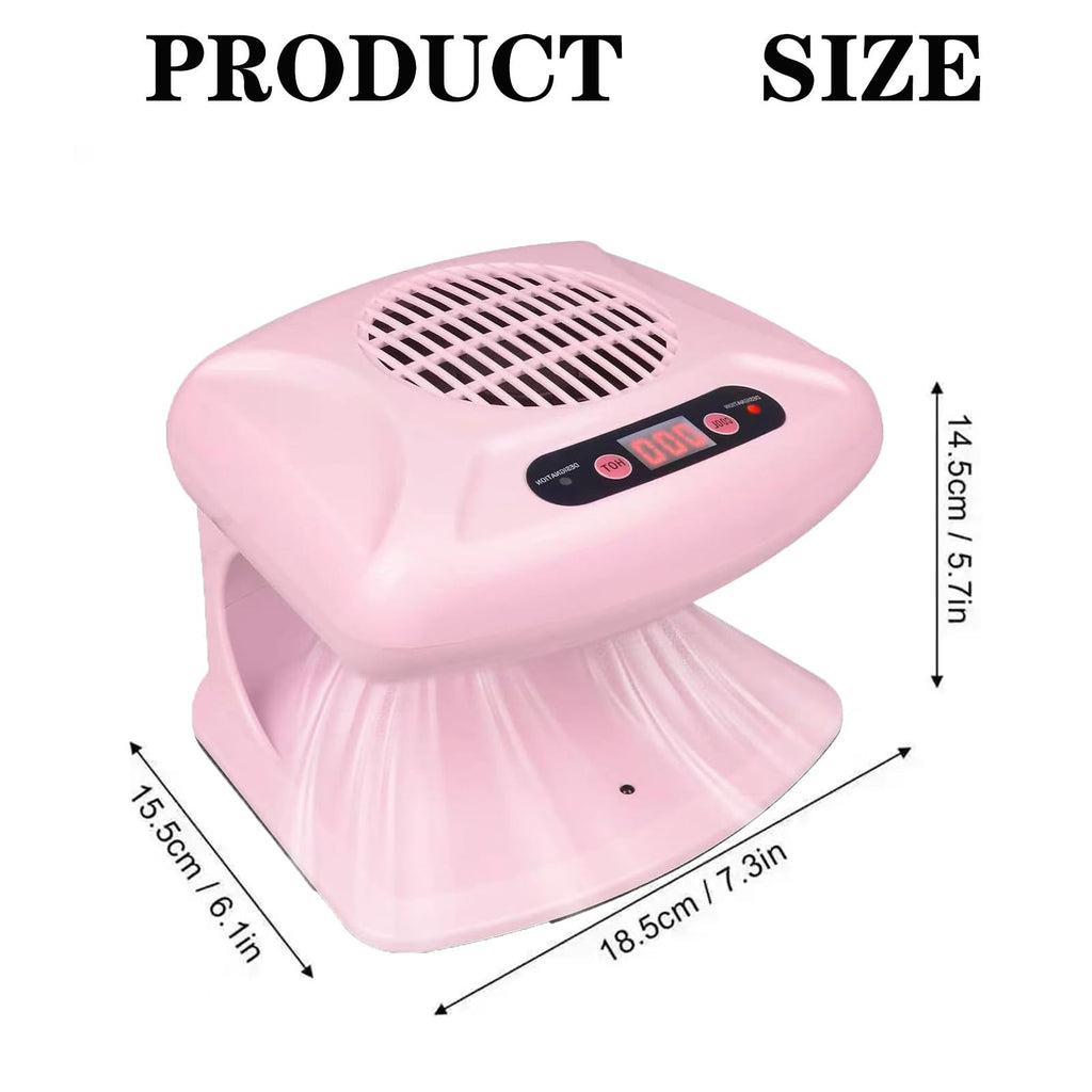 GGAIFbp Nail Dryer 300W – 2-in-1 Hot & Cold Air, Auto Sensor, Pink