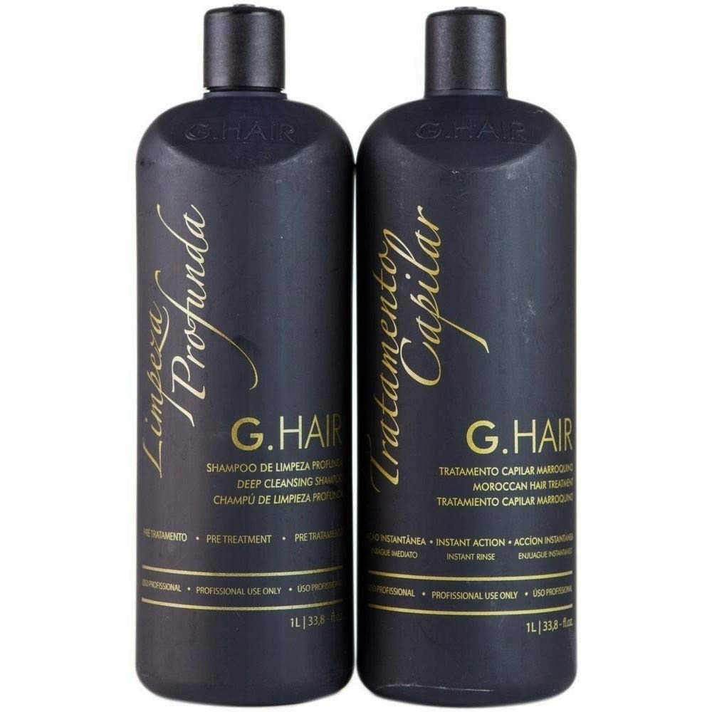 G.HAIR Moroccan Smoothing Keratin Treatment Kit (2 Steps) – Up to 95% Frizz Reduction