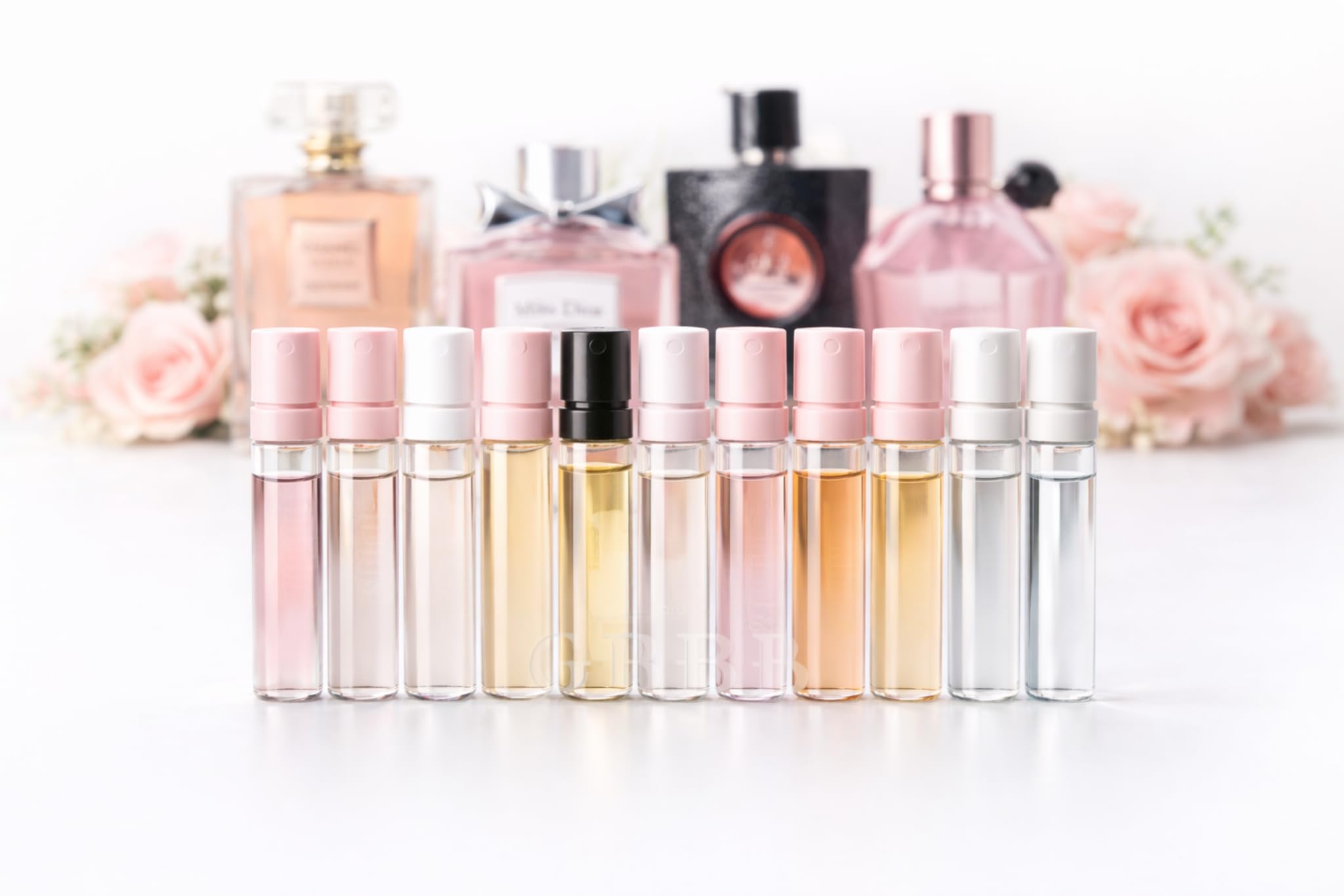 GHBB Women's Designer Perfume Sampler Set — 8 Vials, Travel-Ready Fragrance Samples